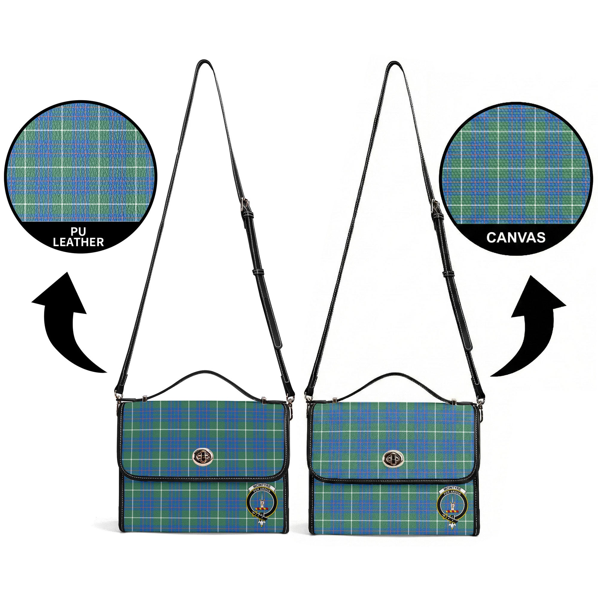 McIntyre Hunting Ancient Tartan Crest Satchel Bag