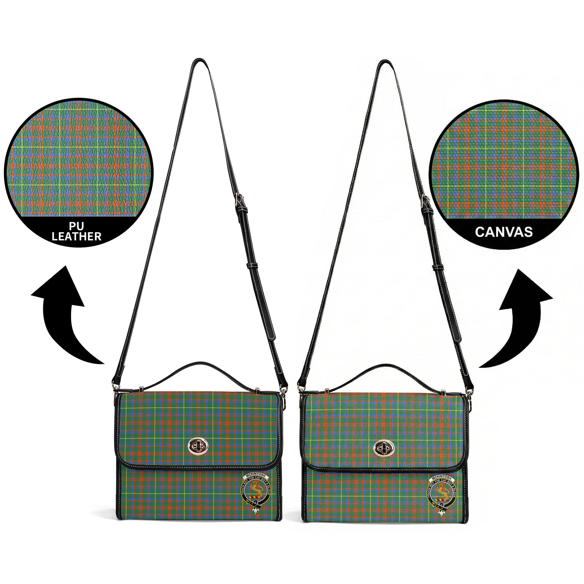 McKintosh Hunting Ancient Tartan Crest Satchel Bag