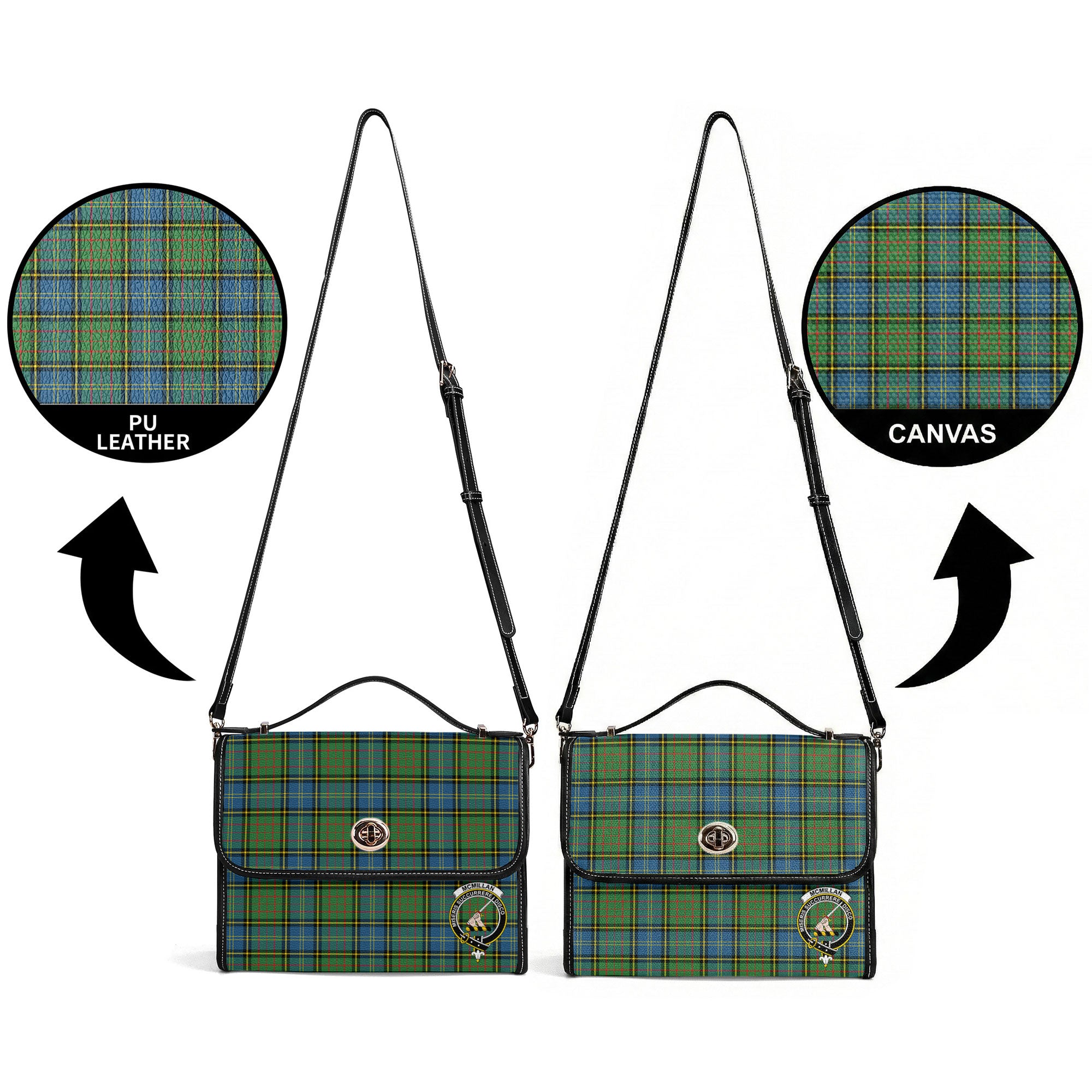 McMillan Hunting Ancient Tartan Crest Satchel Bag