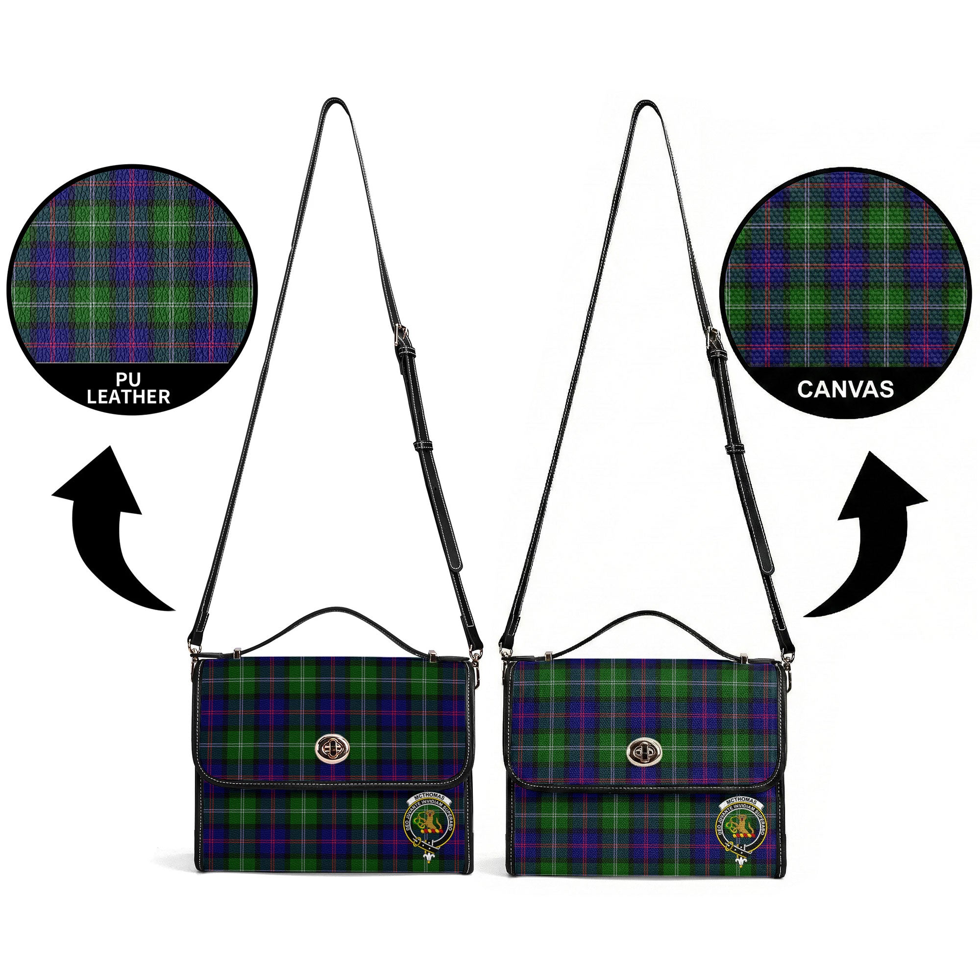 McThomas Modern Tartan Crest Satchel Bag