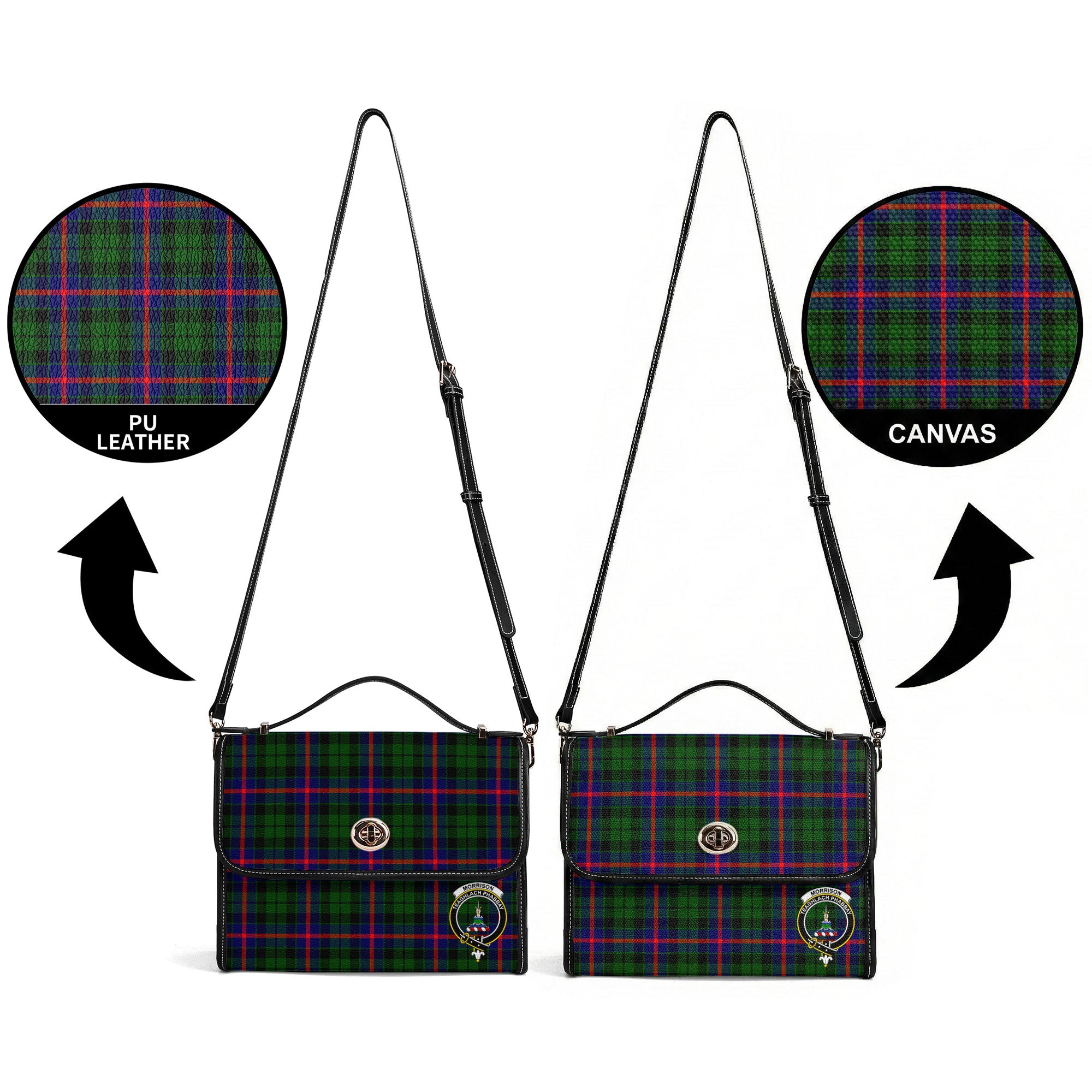 Morrison Modern Tartan Crest Satchel Bag