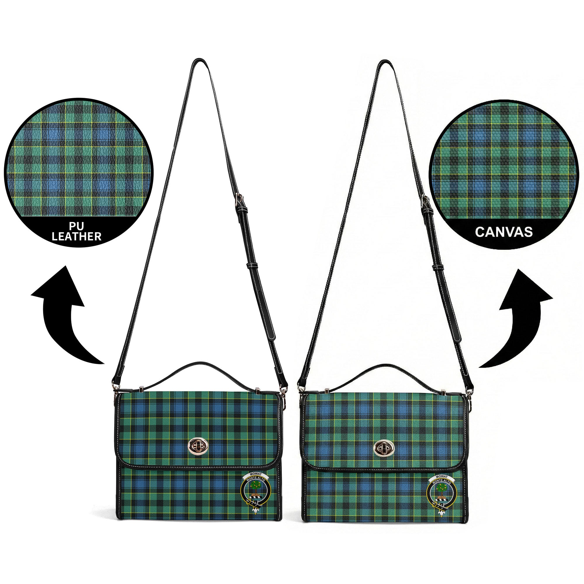 Mowat Ancient Tartan Crest Satchel Bag