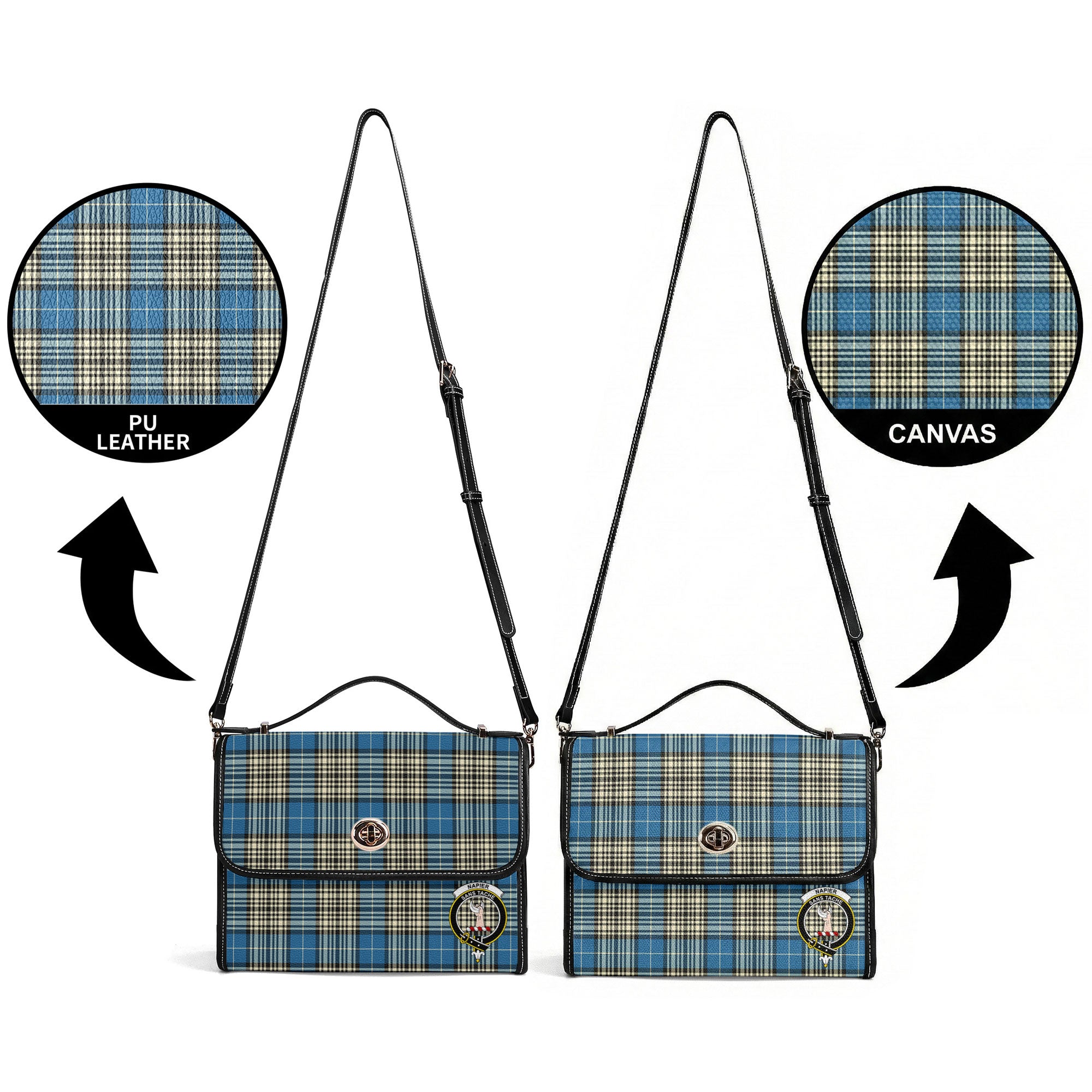 Napier Ancient Tartan Crest Satchel Bag