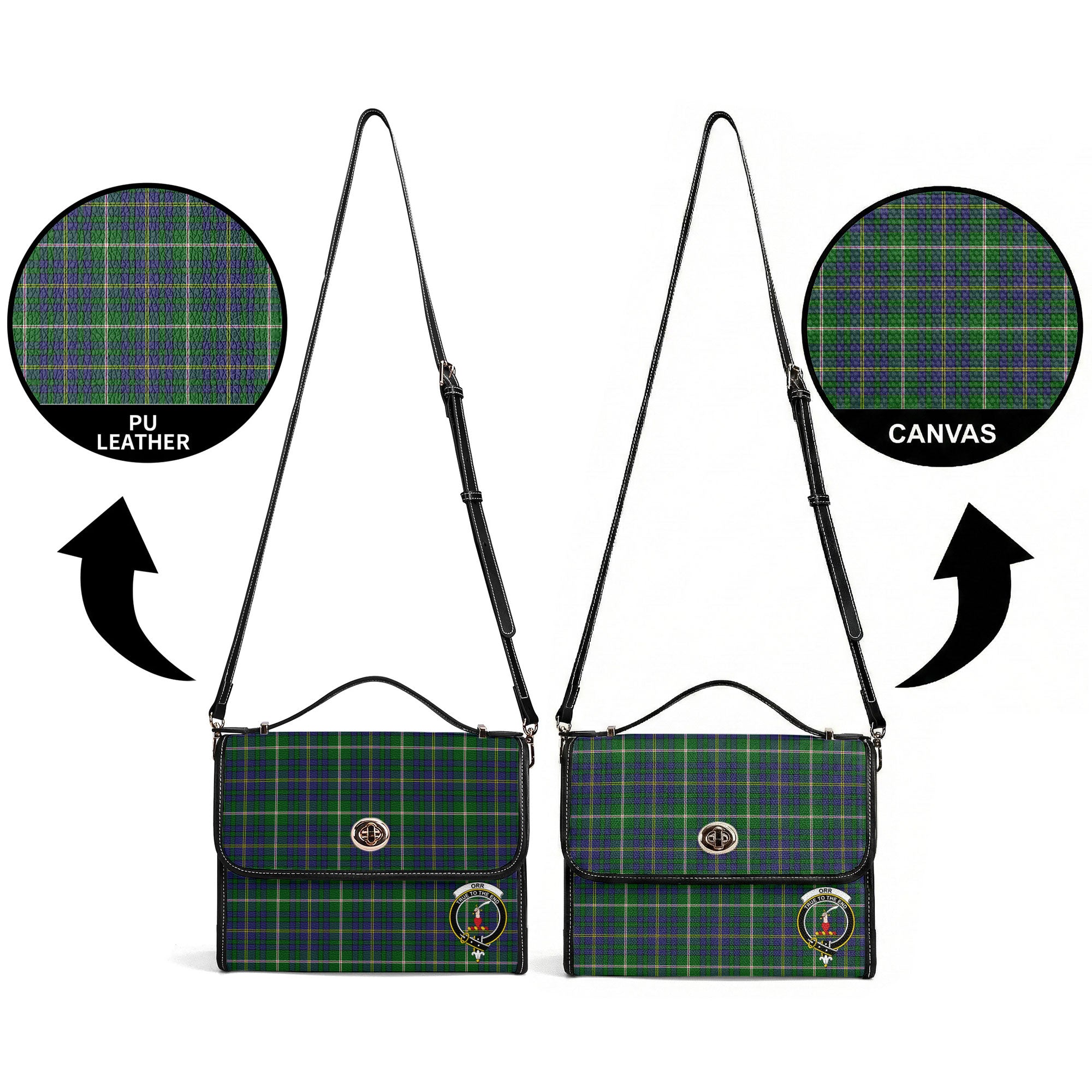 Orr Tartan Crest Satchel Bag