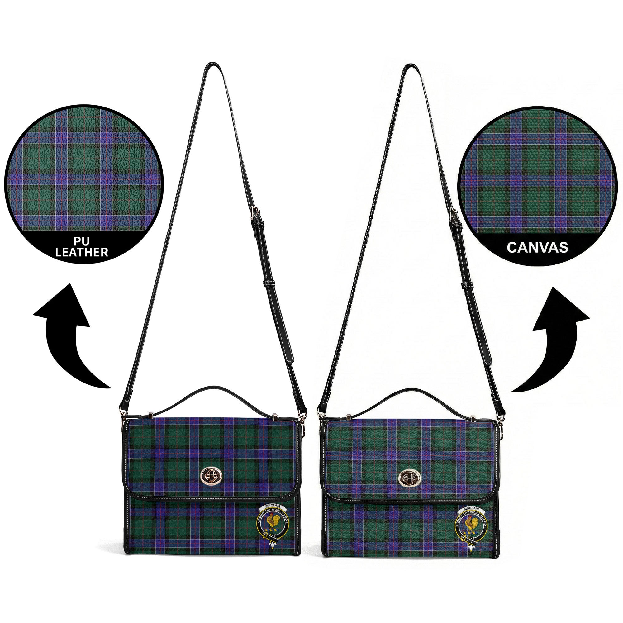 Sinclair Hunting Modern Tartan Crest Satchel Bag