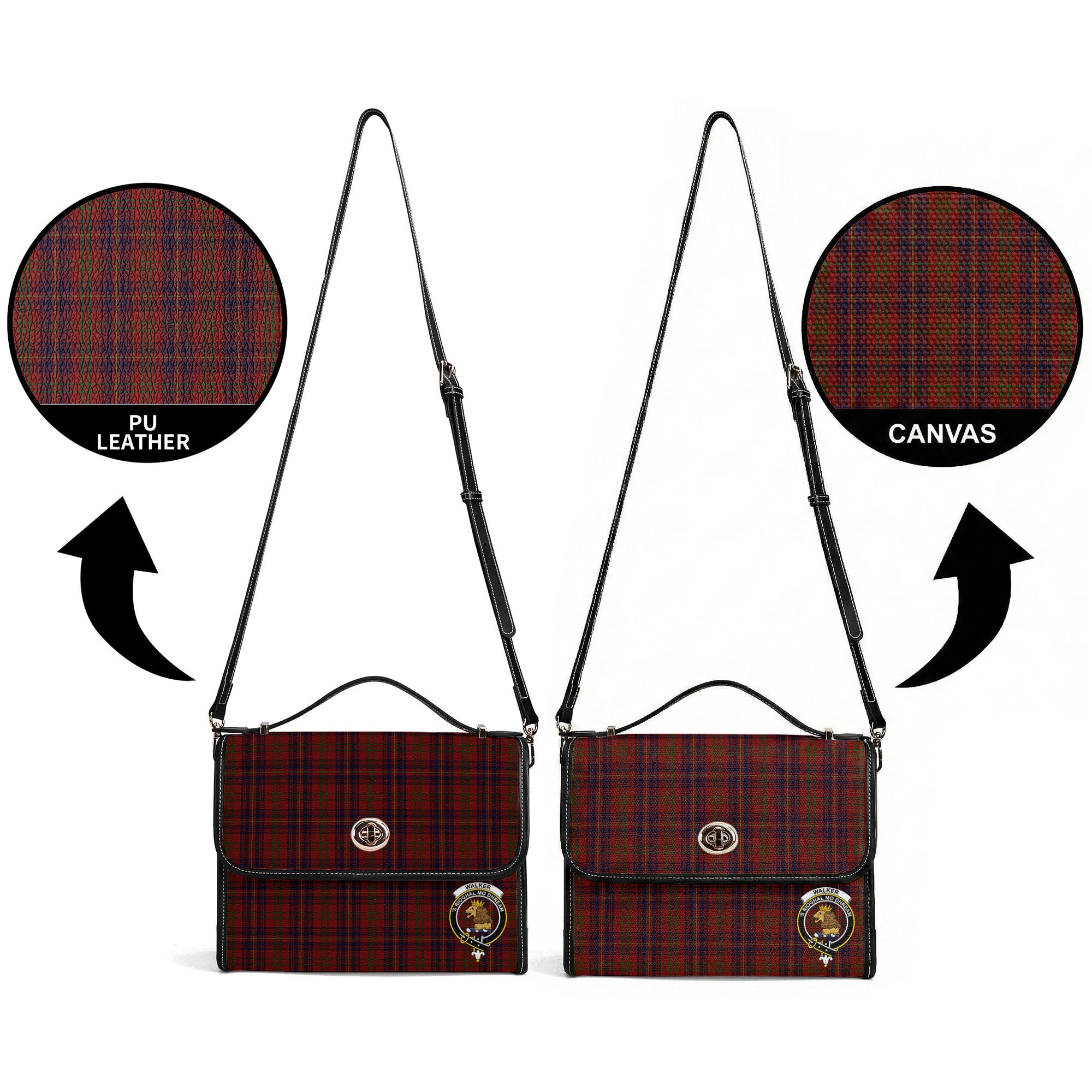 Walker Tartan Crest Satchel Bag