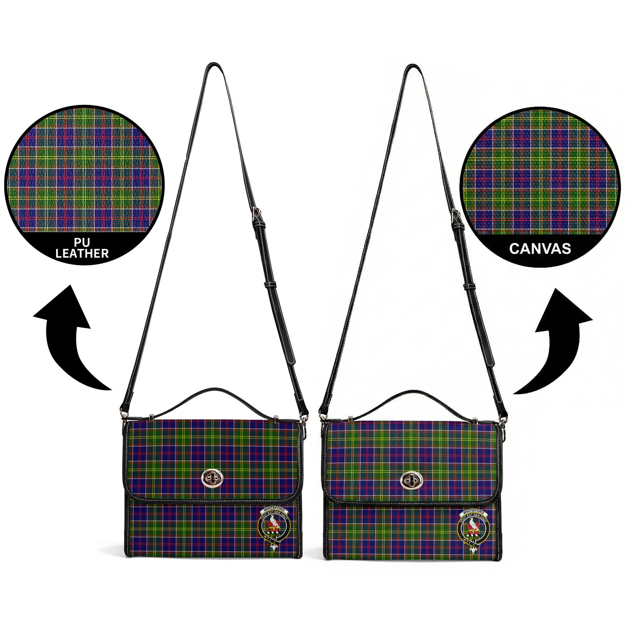 Whiteford Tartan Crest Satchel Bag