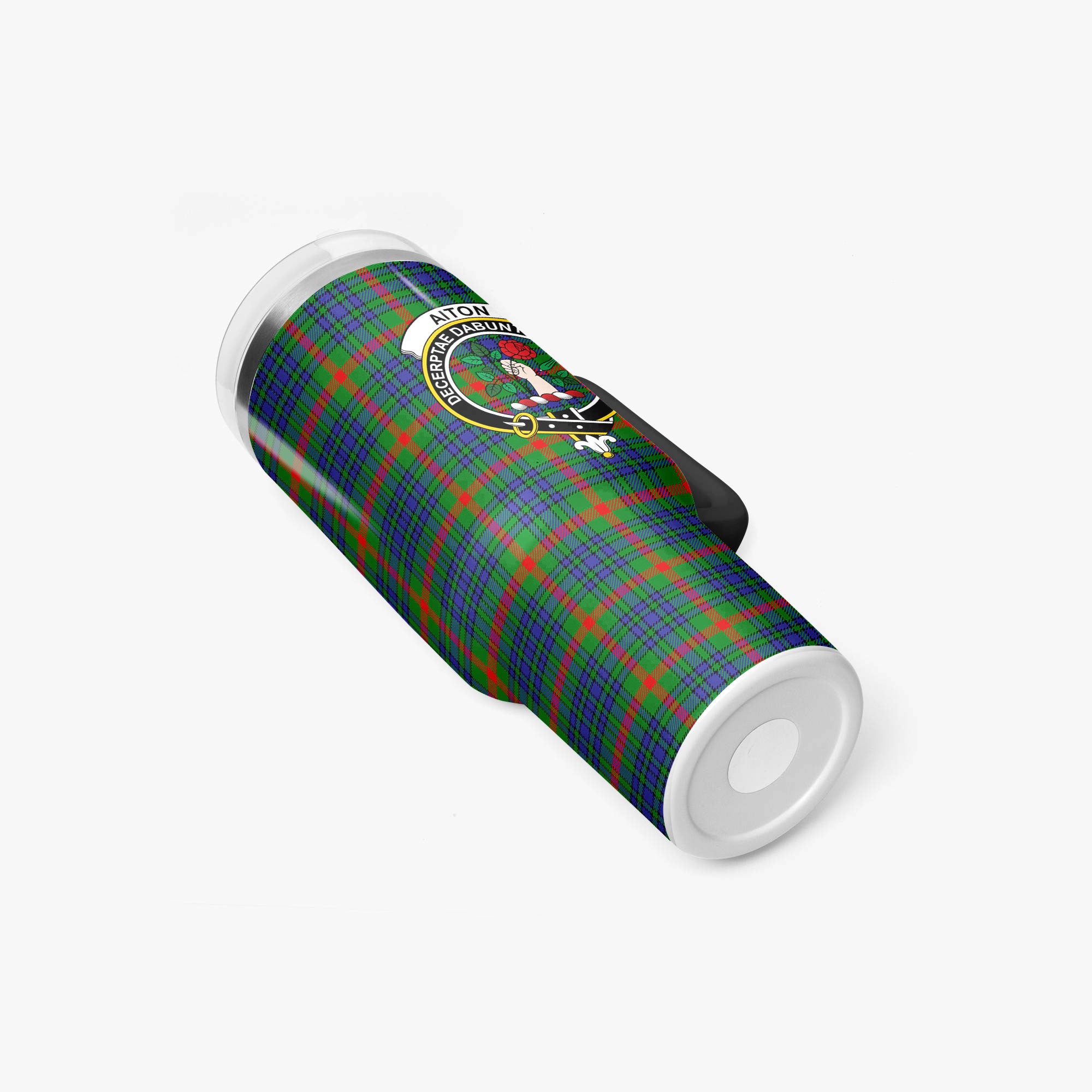 Aiton Tartan Crest 40 oz Insulated Tumbler with Handle