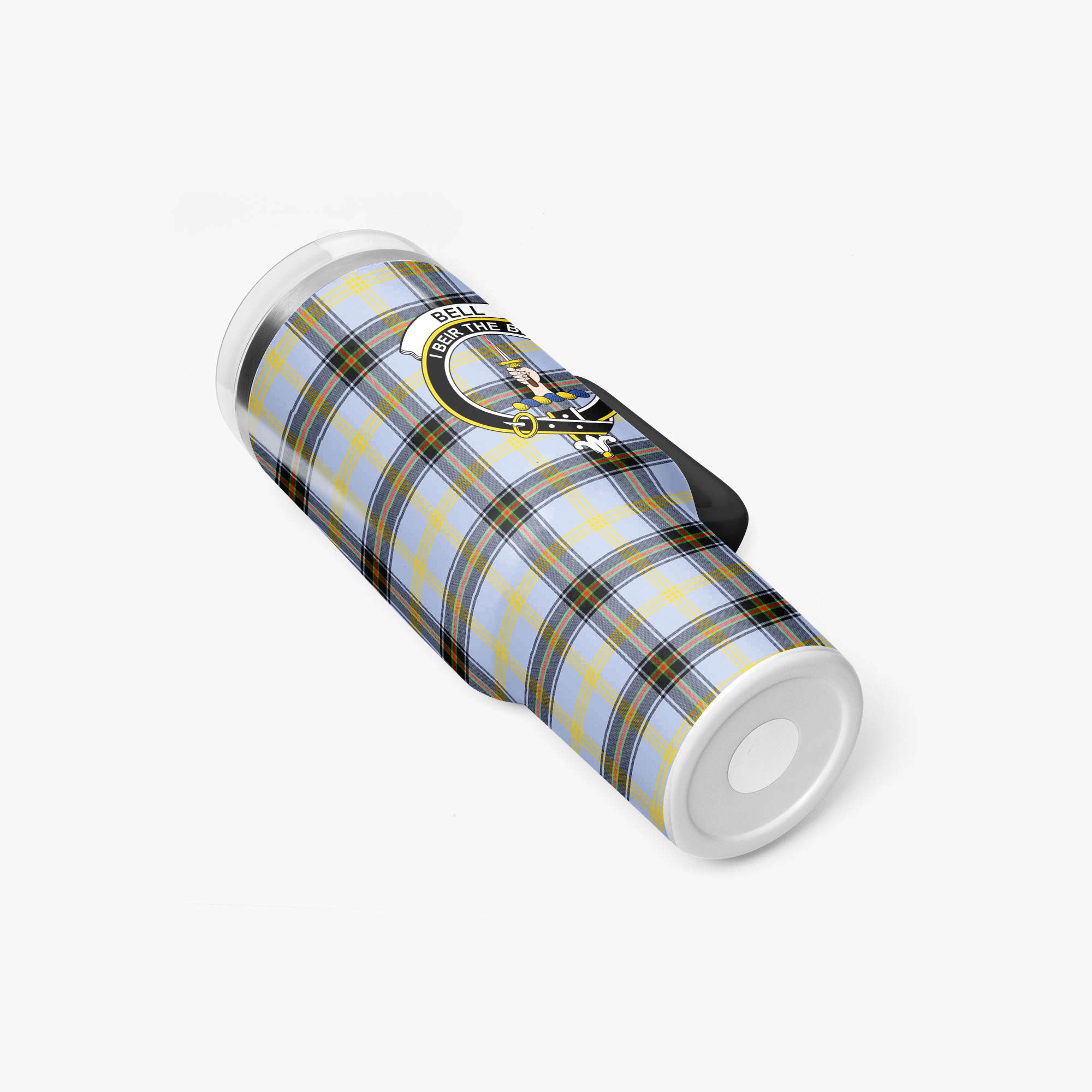 Bell of the Borders Tartan Crest 40 oz Insulated Tumbler with Handle