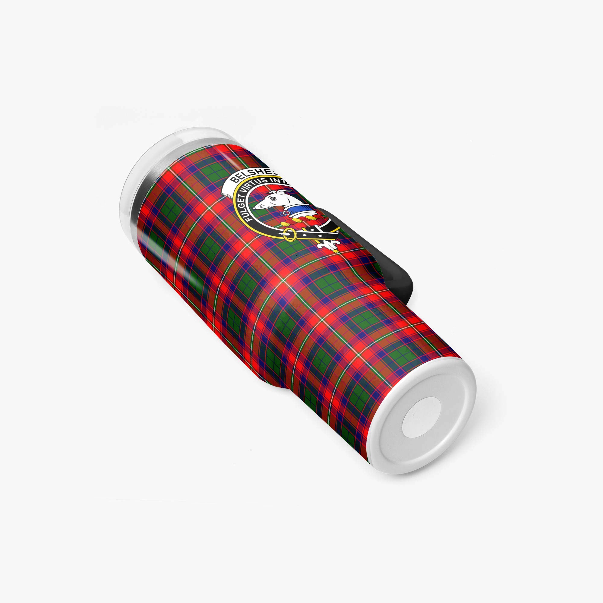 Belshes Tartan Crest 40 oz Insulated Tumbler with Handle