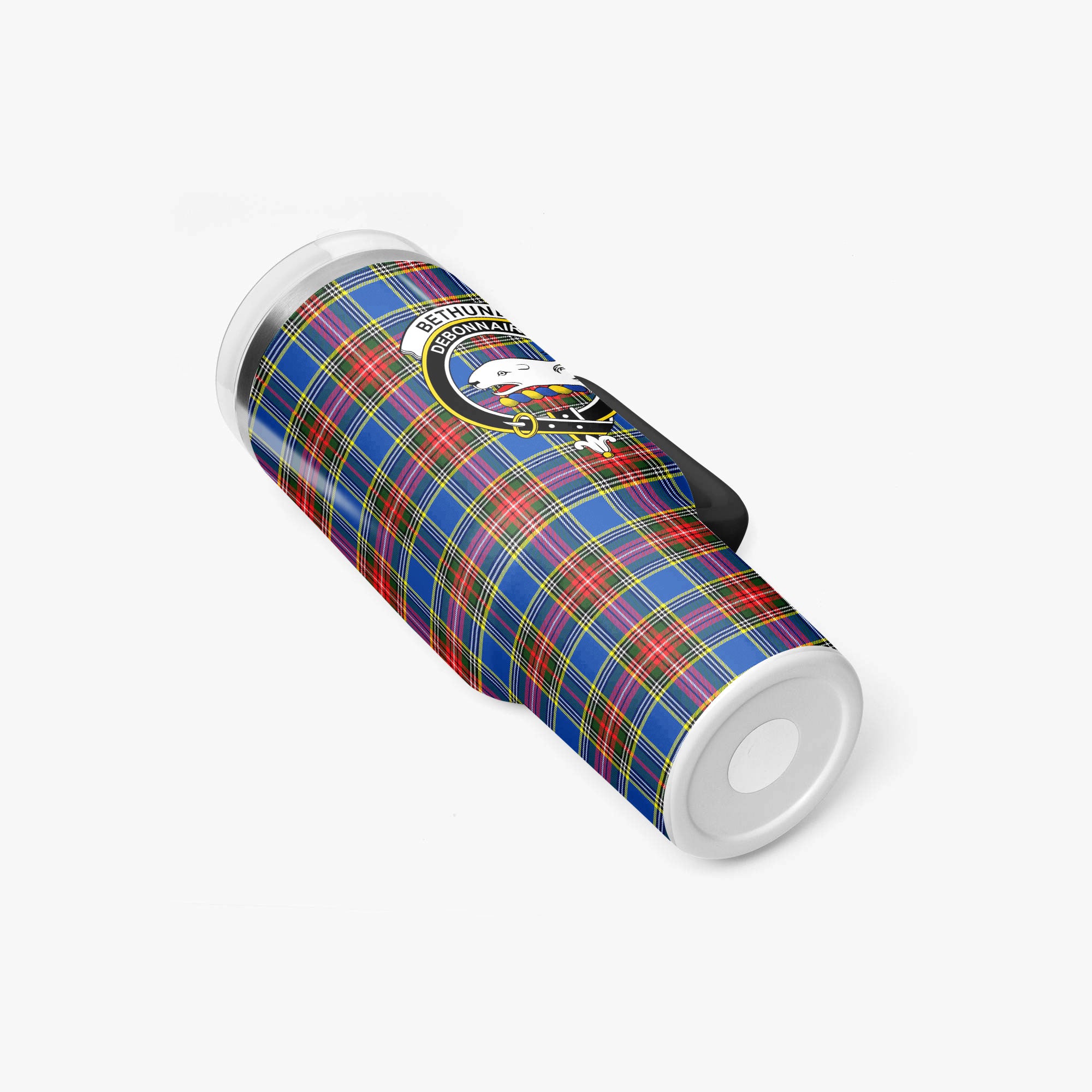 Bethune Modern Tartan Crest 40 oz Insulated Tumbler with Handle