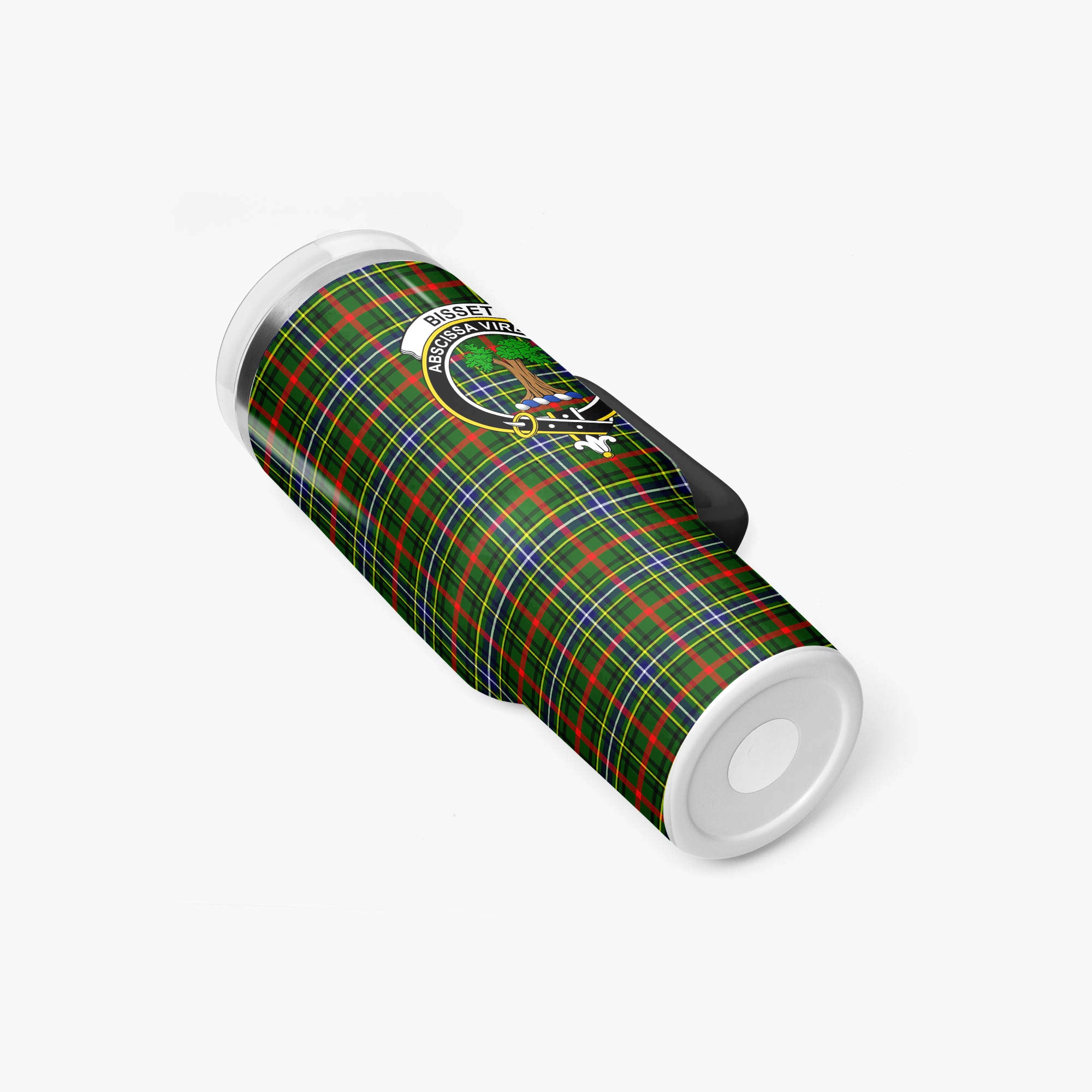 Bisset Tartan Crest 40 oz Insulated Tumbler with Handle