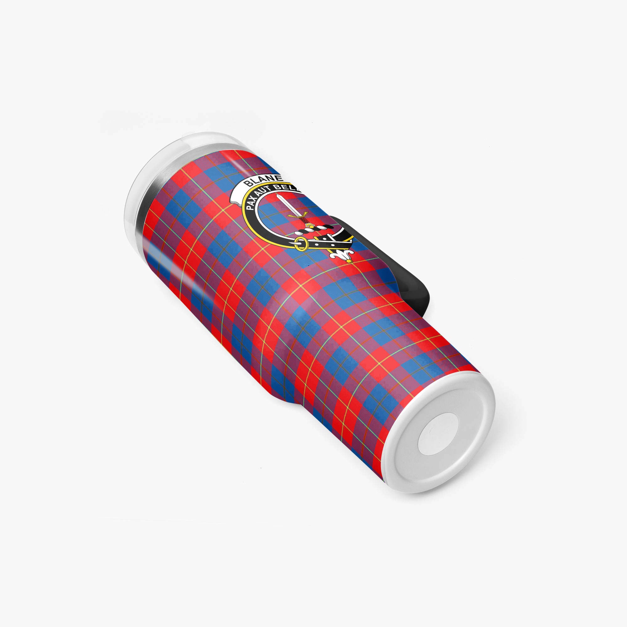 Blane Tartan Crest 40 oz Insulated Tumbler with Handle