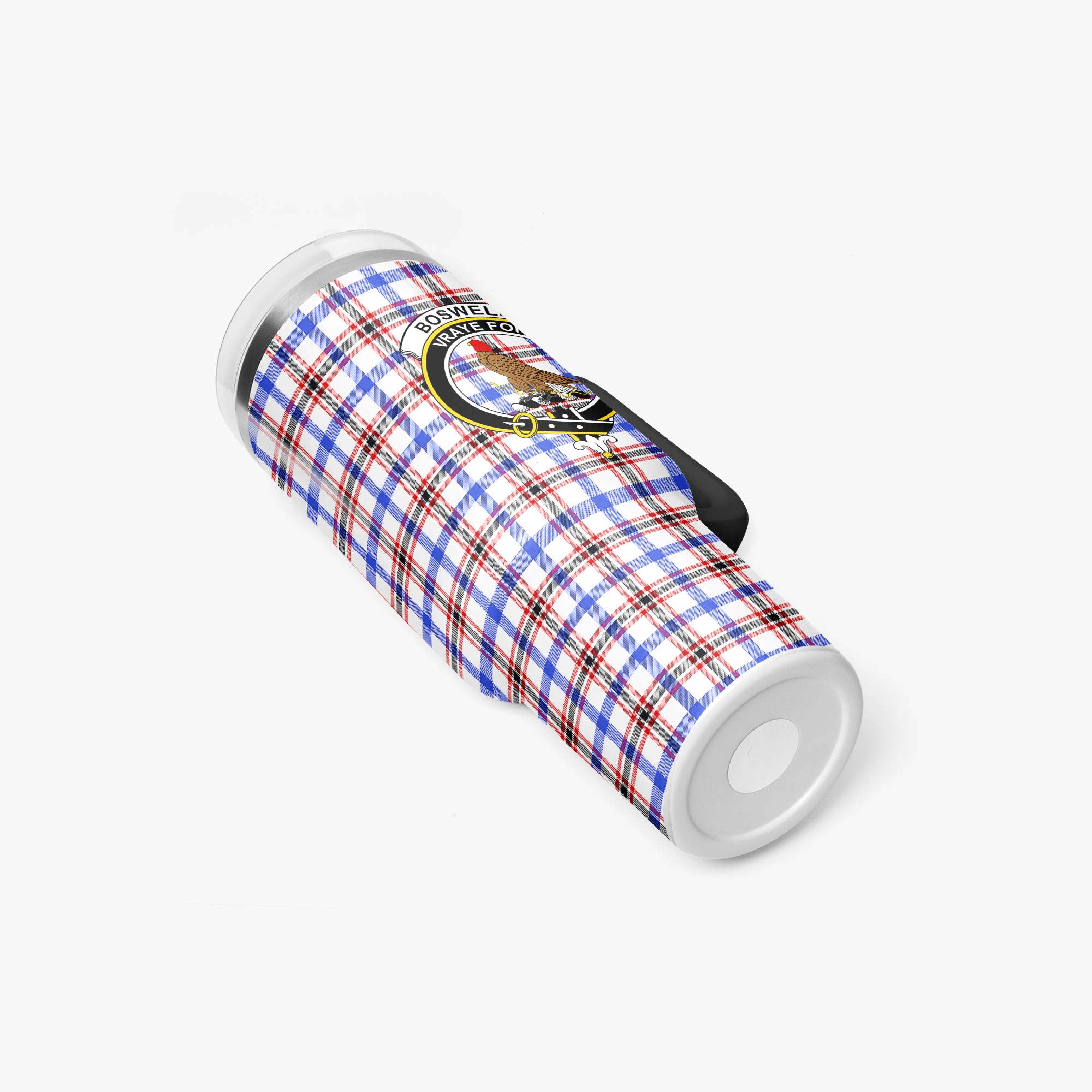 Boswell Modern Tartan Crest 40 oz Insulated Tumbler with Handle