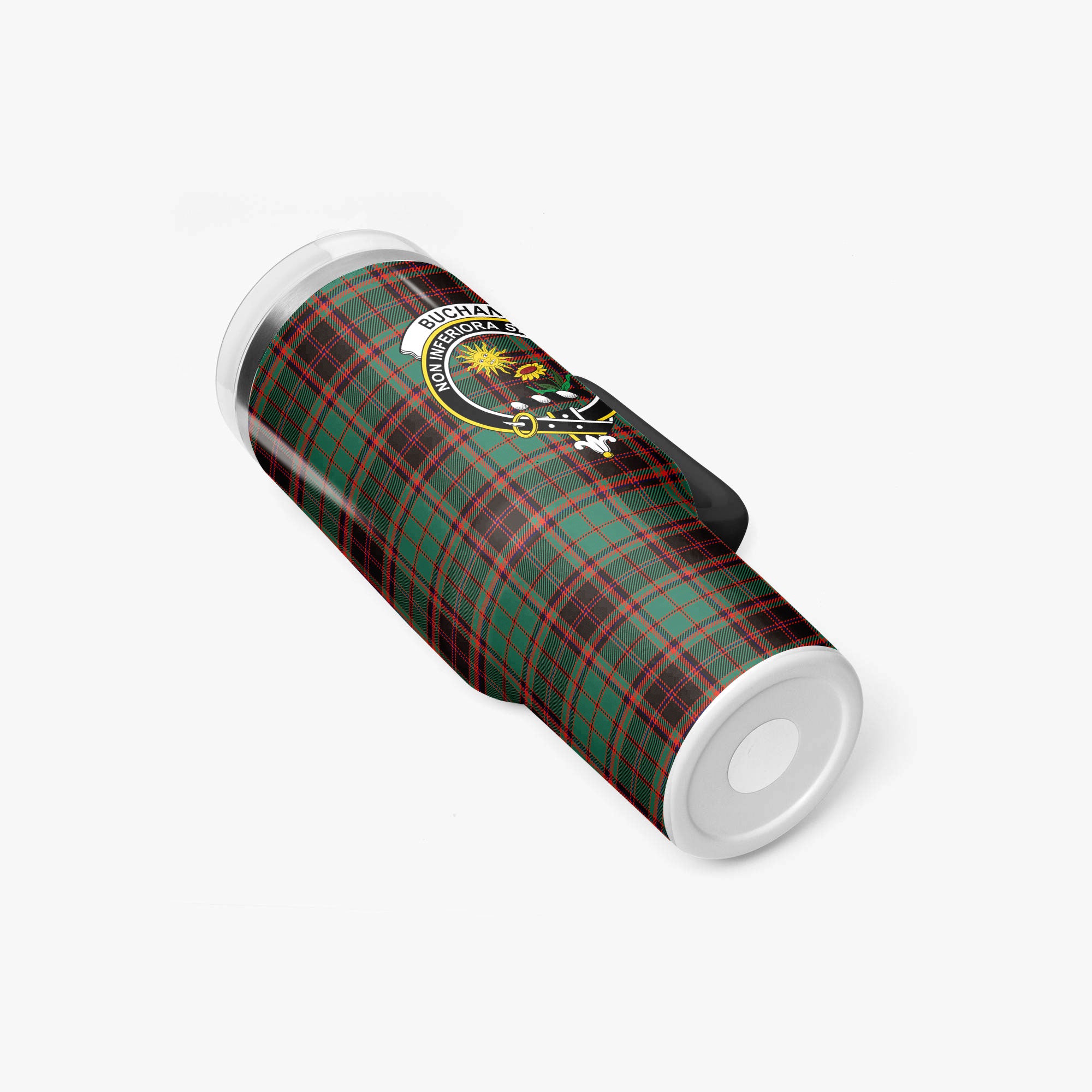 Buchan Ancient Tartan Crest 40 oz Insulated Tumbler with Handle