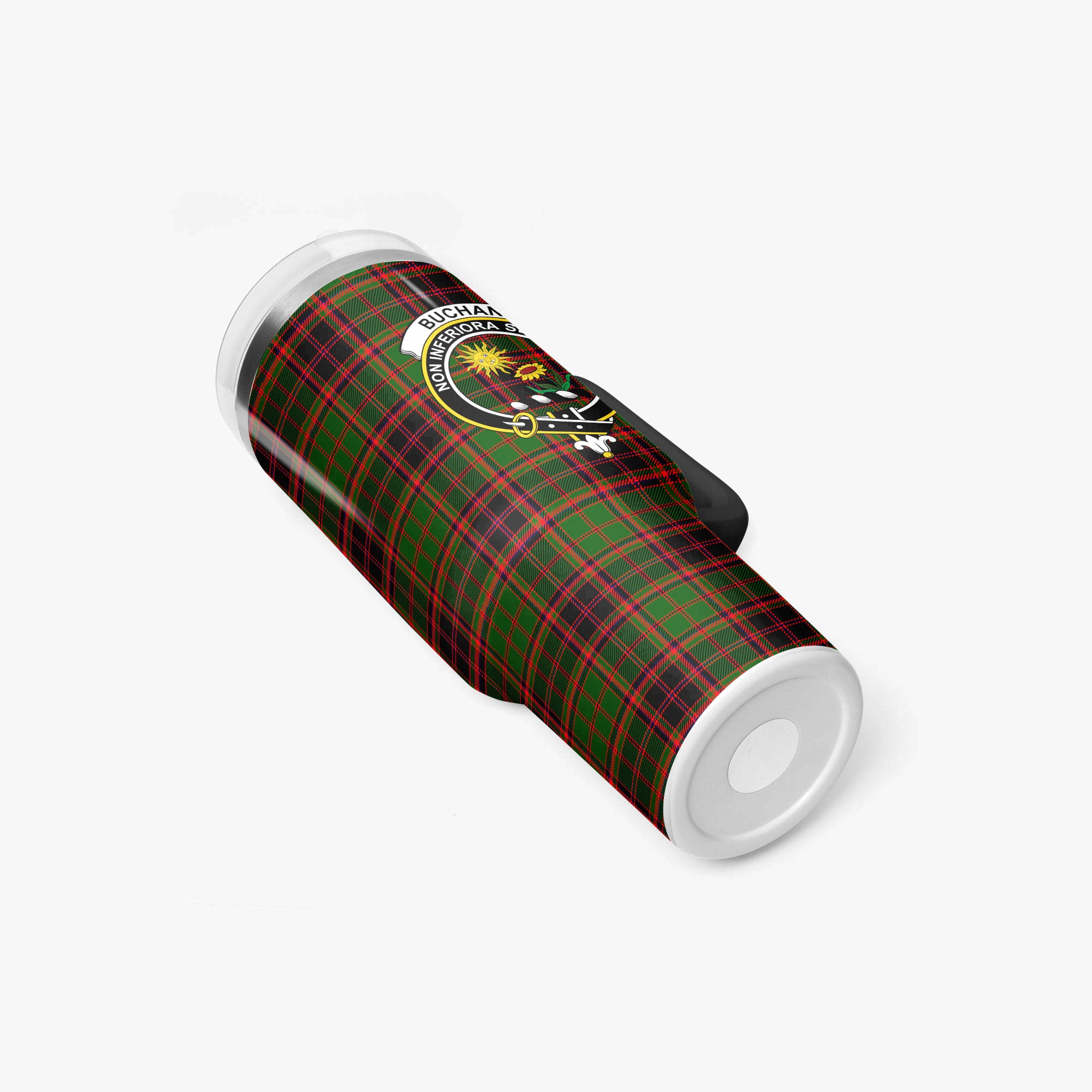 Buchan Modern Tartan Crest 40 oz Insulated Tumbler with Handle