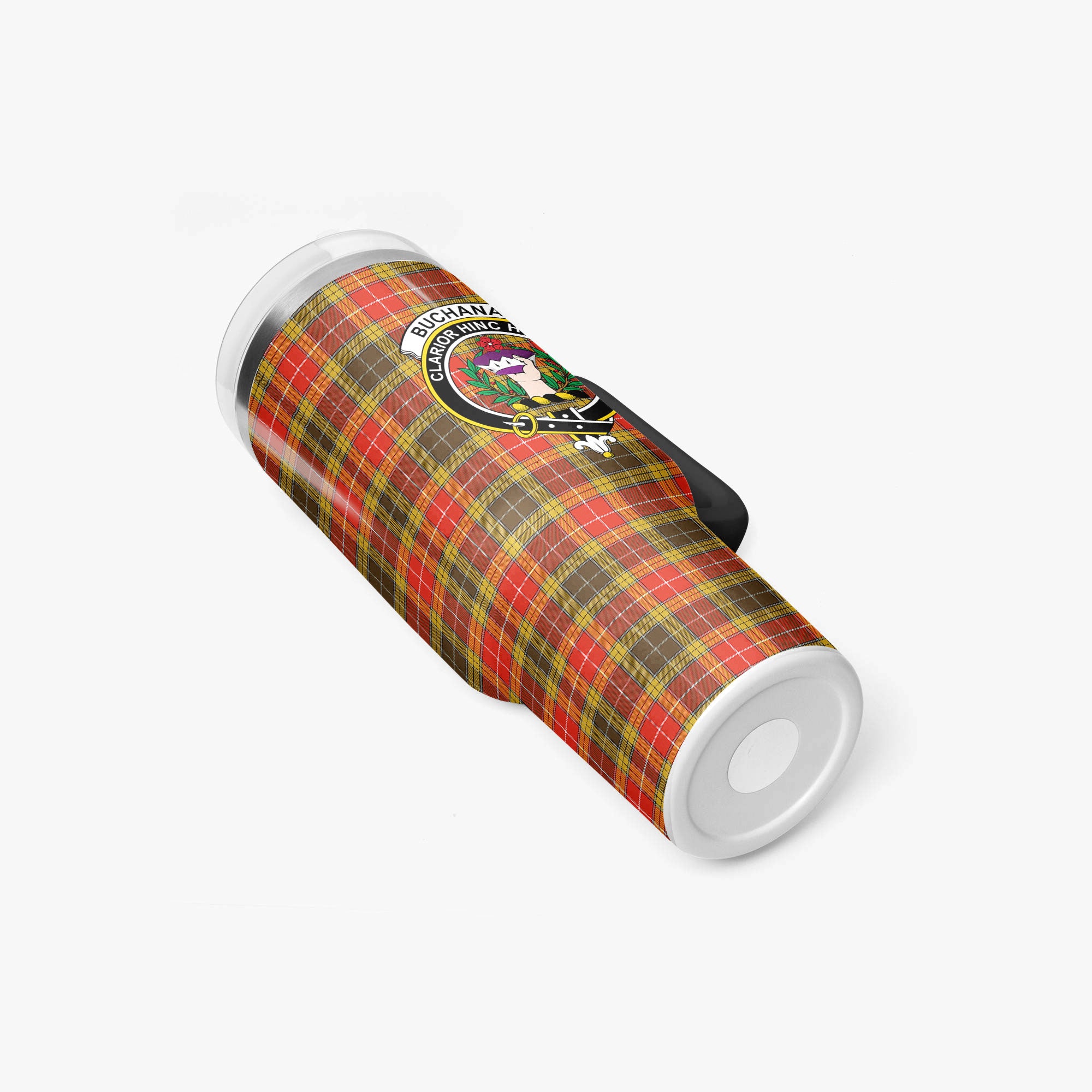 Buchanan Old Set Weathered Tartan Crest 40 oz Insulated Tumbler with Handle