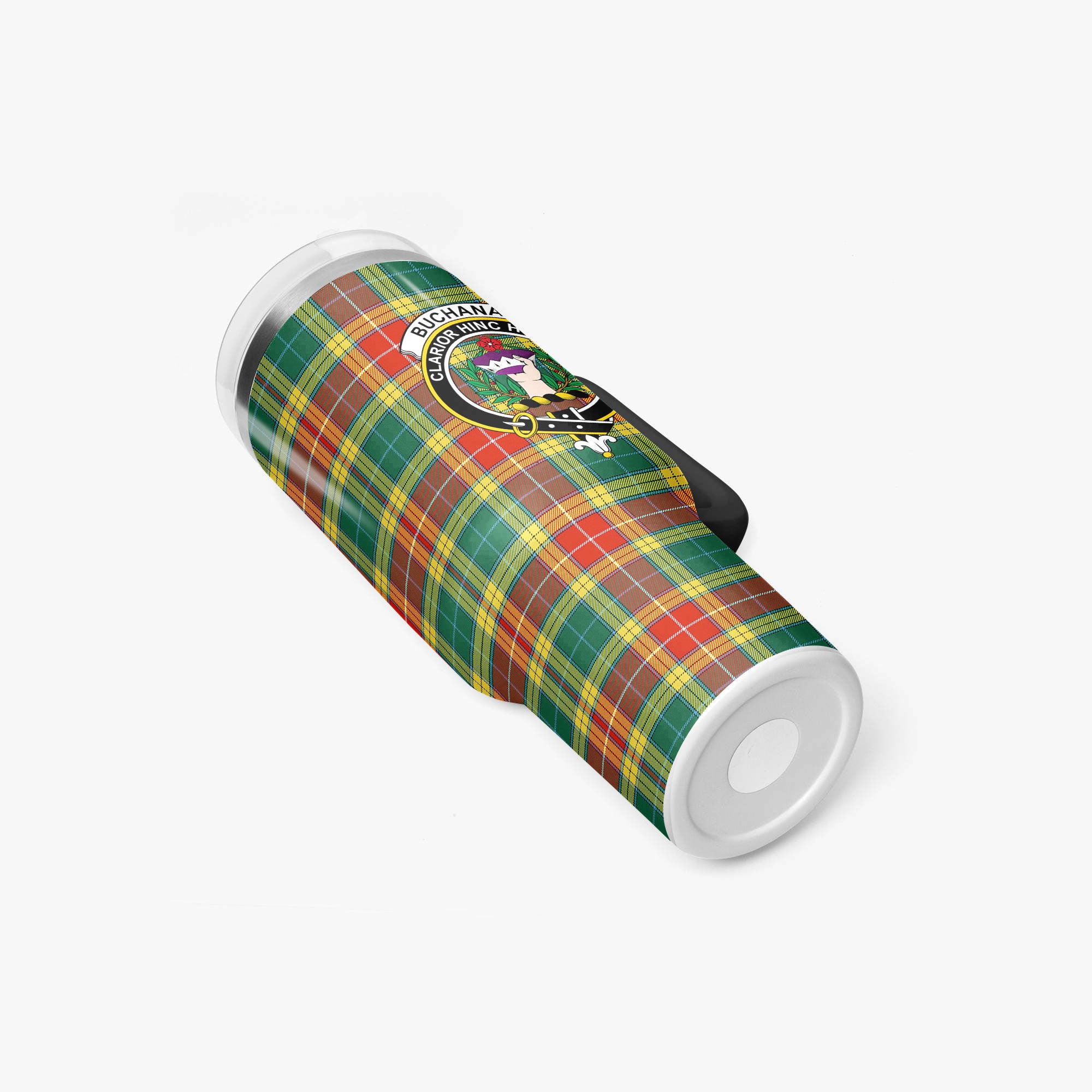 Buchanan Old Sett Tartan Crest 40 oz Insulated Tumbler with Handle