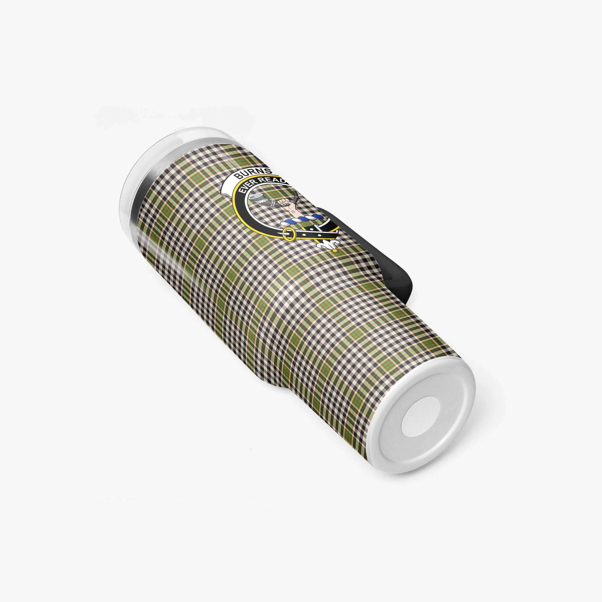 Burns Check Tartan Crest 40 oz Insulated Tumbler with Handle