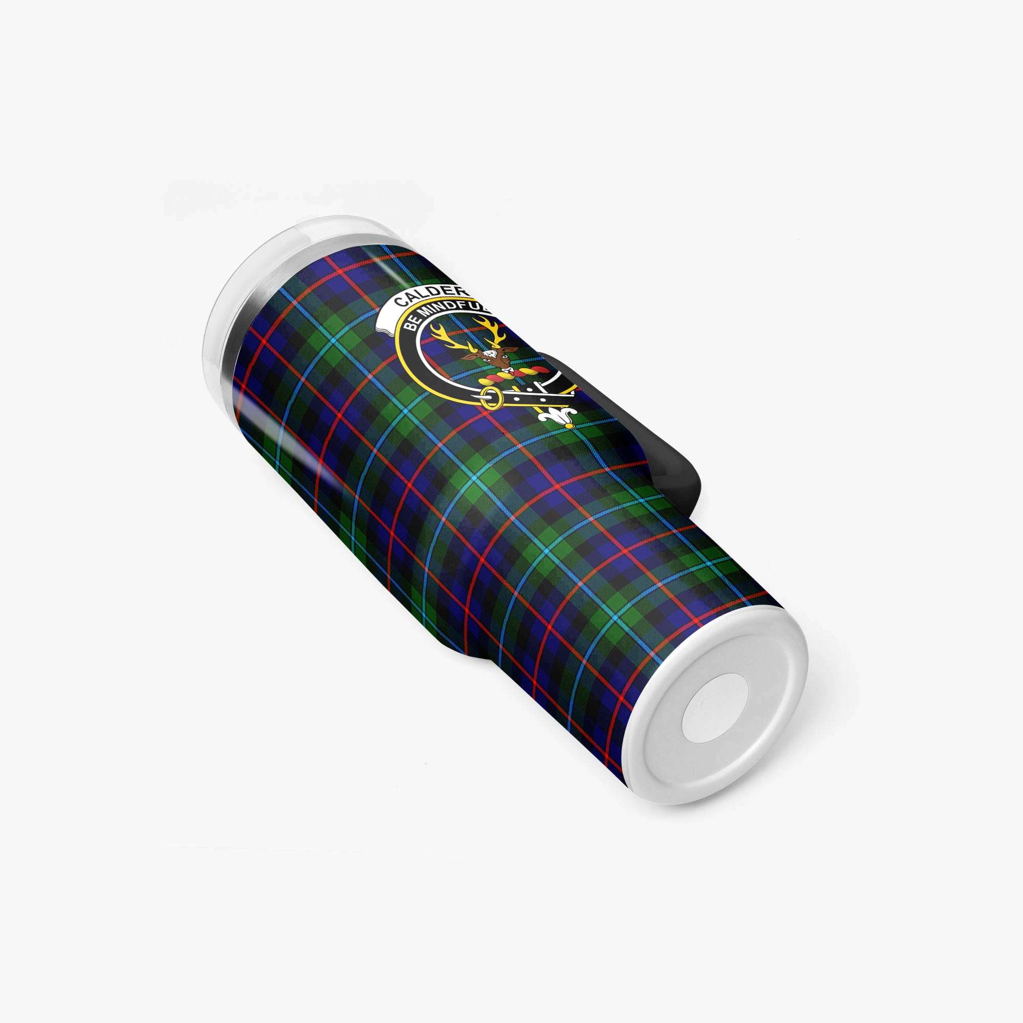 Calder Tartan Crest 40 oz Insulated Tumbler with Handle