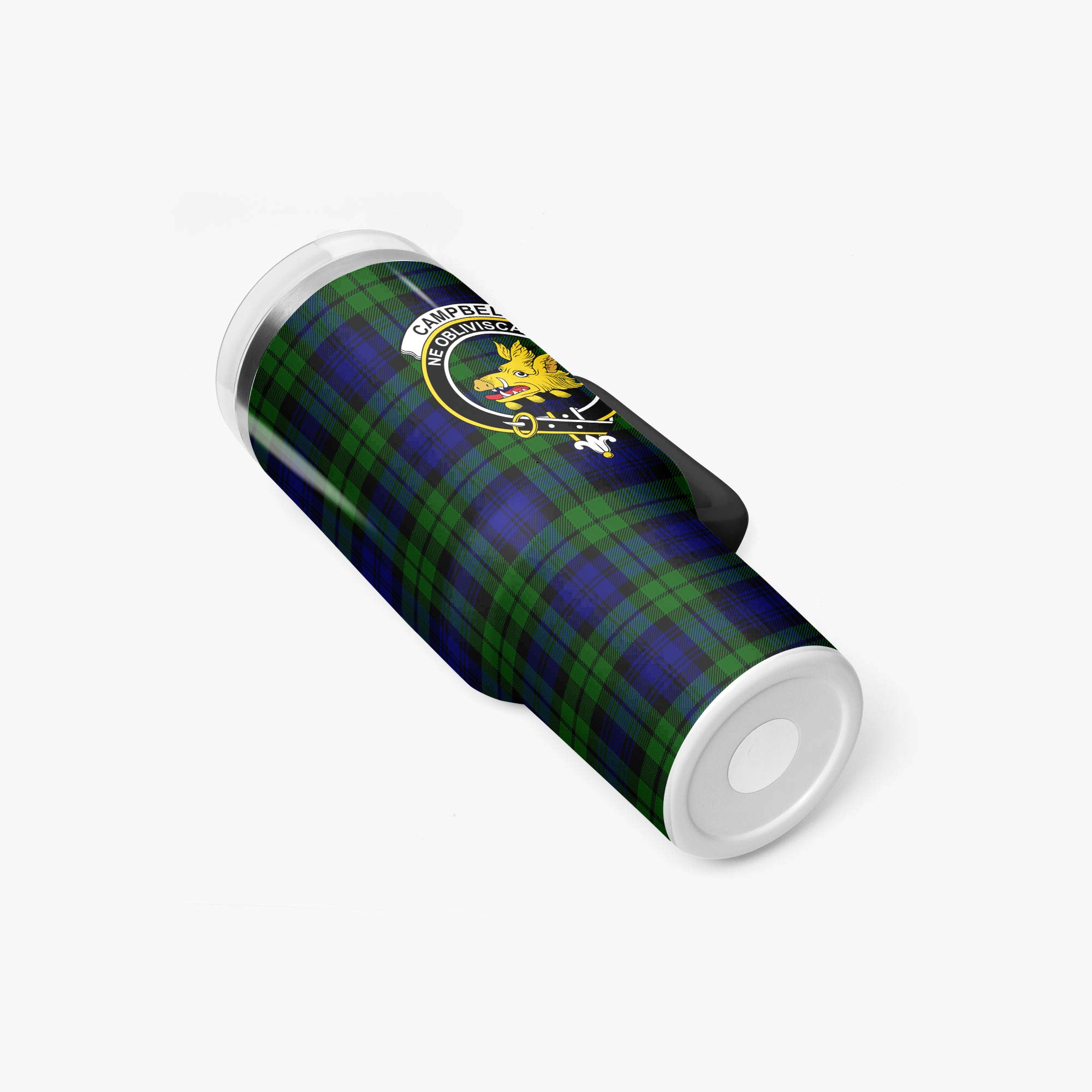 Campbell Modern Tartan Crest 40 oz Insulated Tumbler with Handle