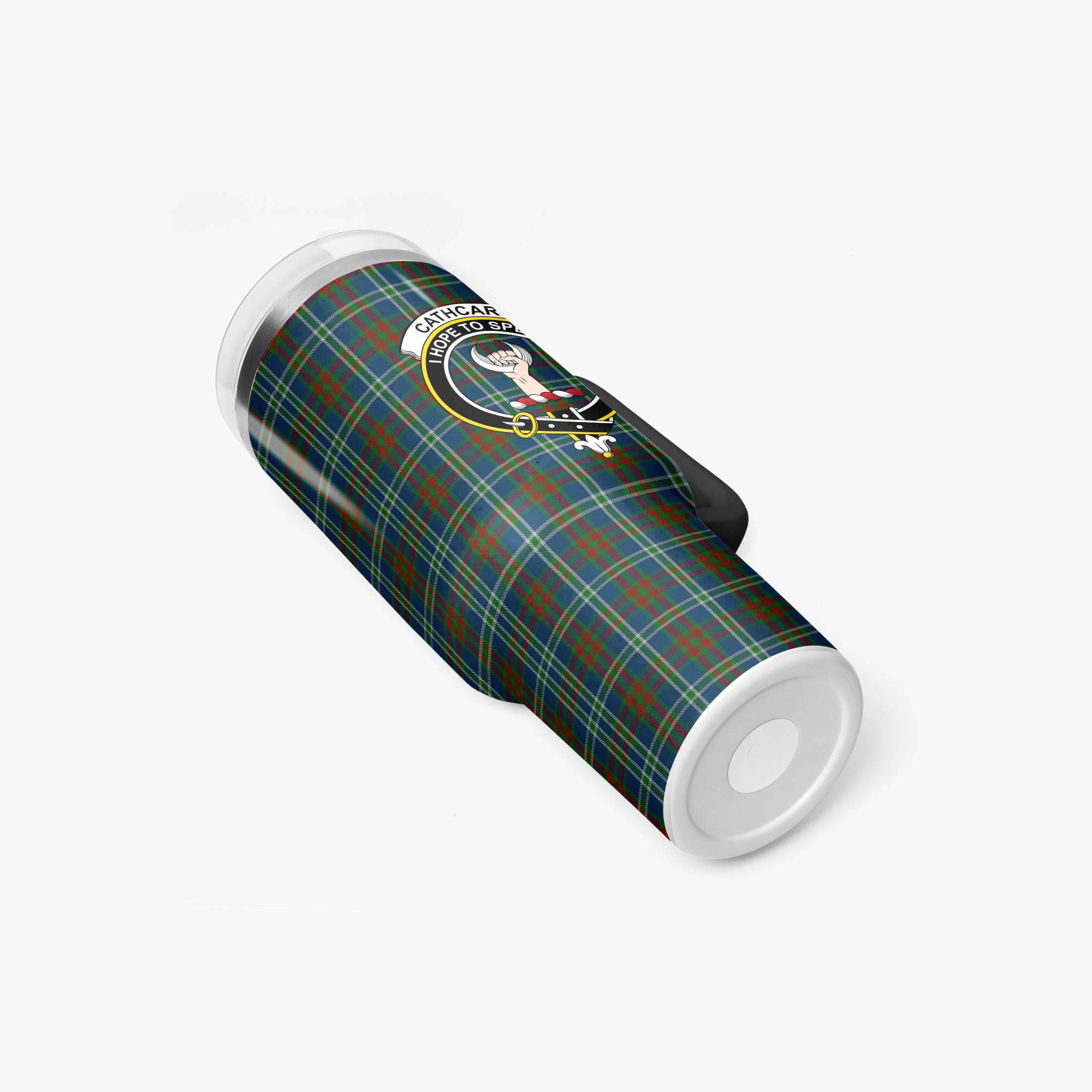 Cathcart Tartan Crest 40 oz Insulated Tumbler with Handle
