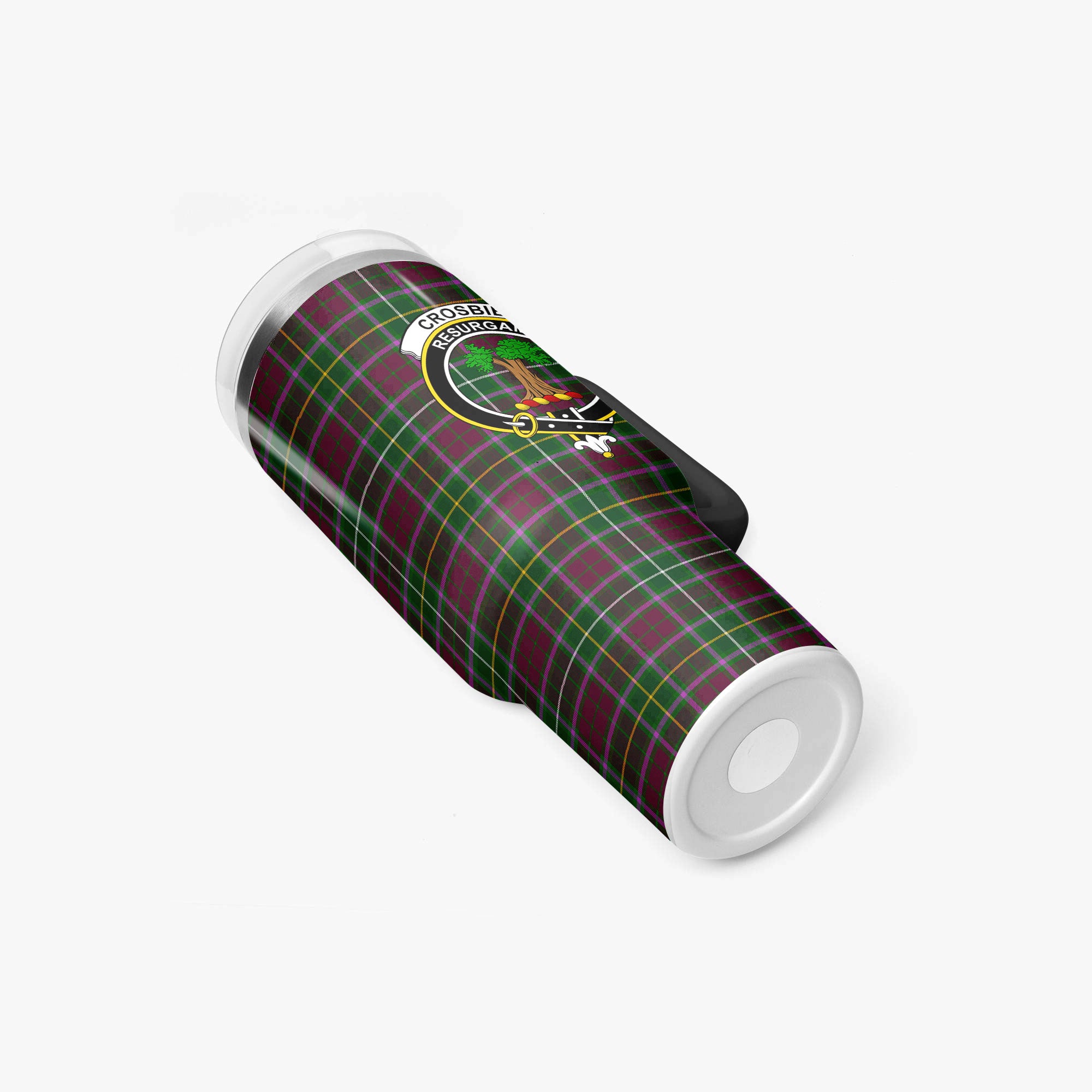 Crosbie Tartan Crest 40 oz Insulated Tumbler with Handle
