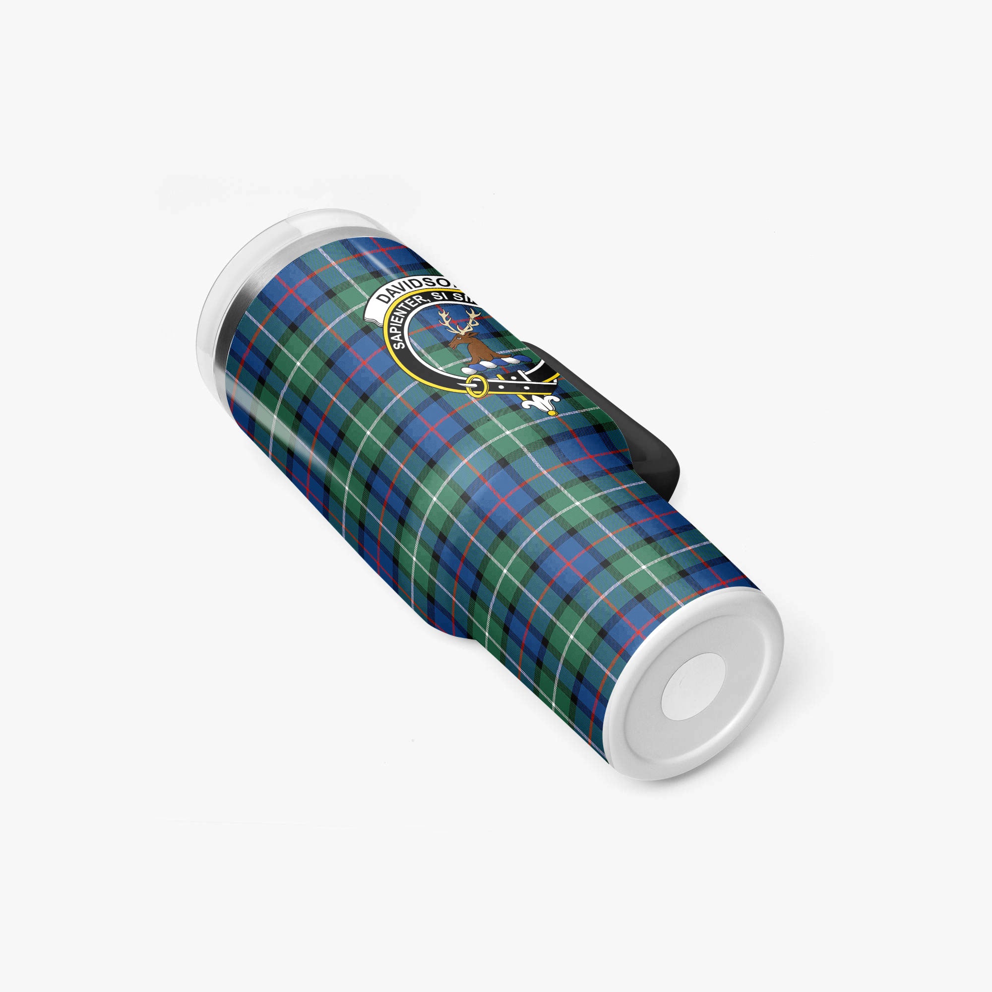 Davidson of Tulloch Tartan Crest 40 oz Insulated Tumbler with Handle