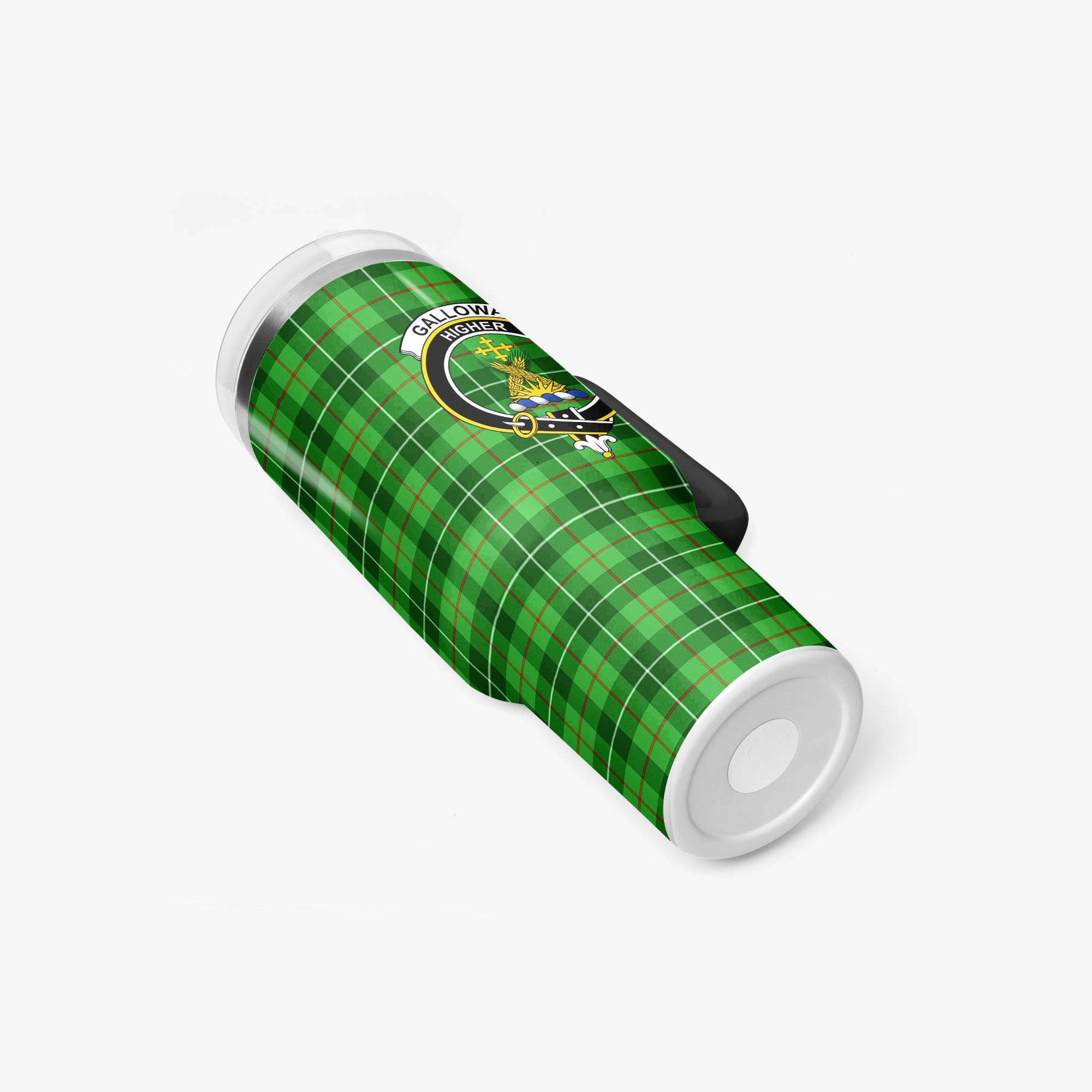 Galloway District Tartan Crest 40 oz Insulated Tumbler with Handle