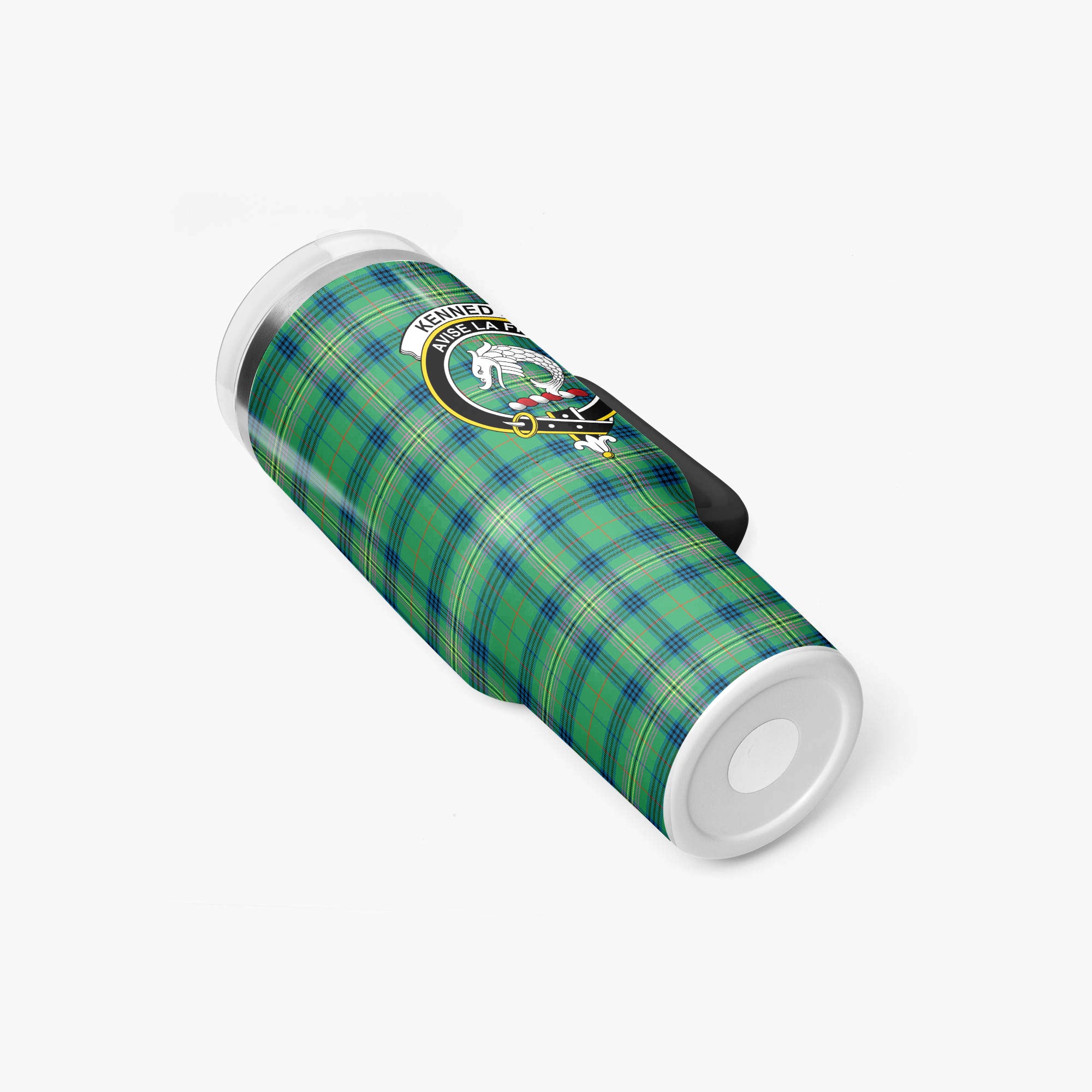 Kennedy Ancient Tartan Crest 40 oz Insulated Tumbler with Handle