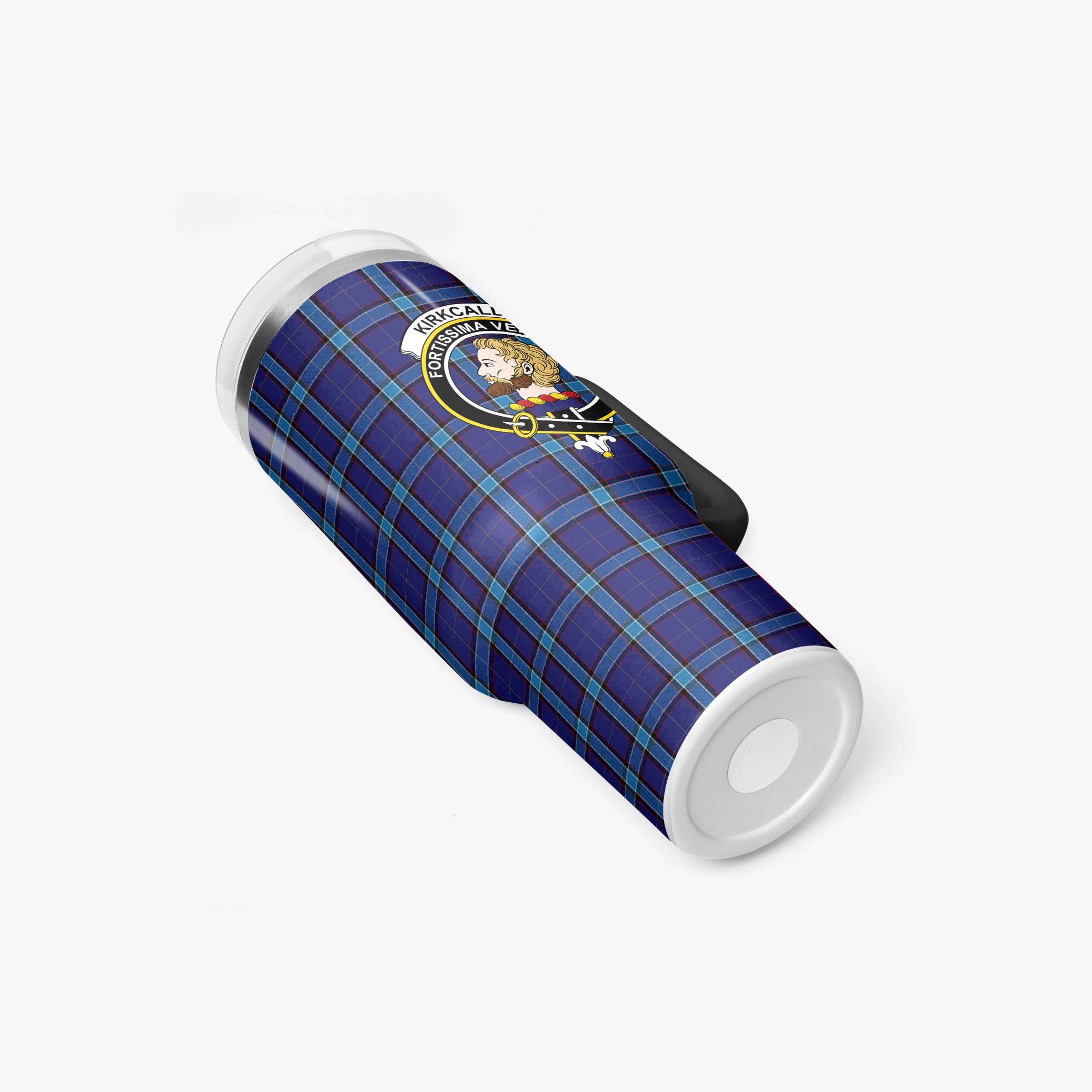 Kirkcaldy Tartan Crest 40 oz Insulated Tumbler with Handle