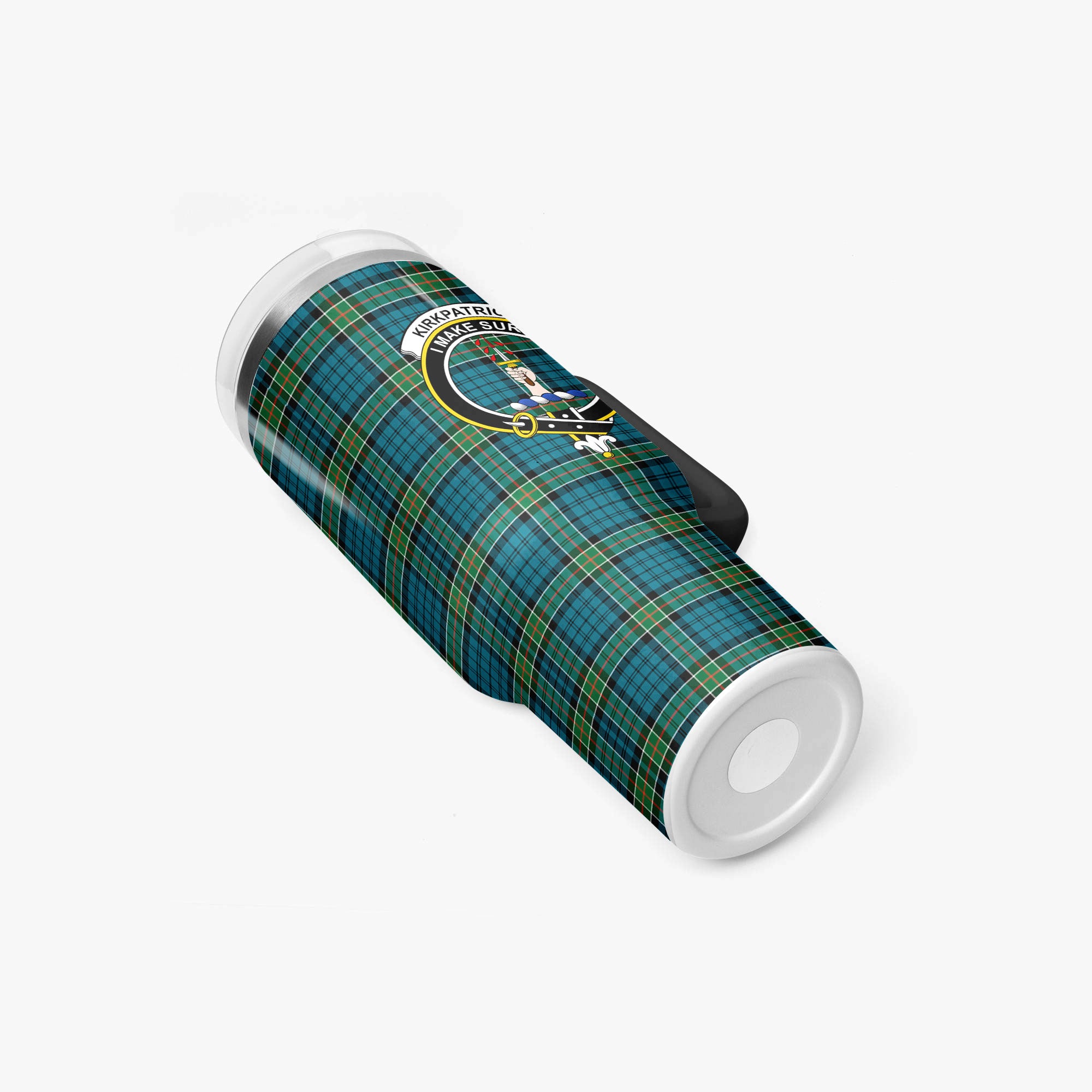 Kirkpatrick Ancient Tartan Crest 40 oz Insulated Tumbler with Handle