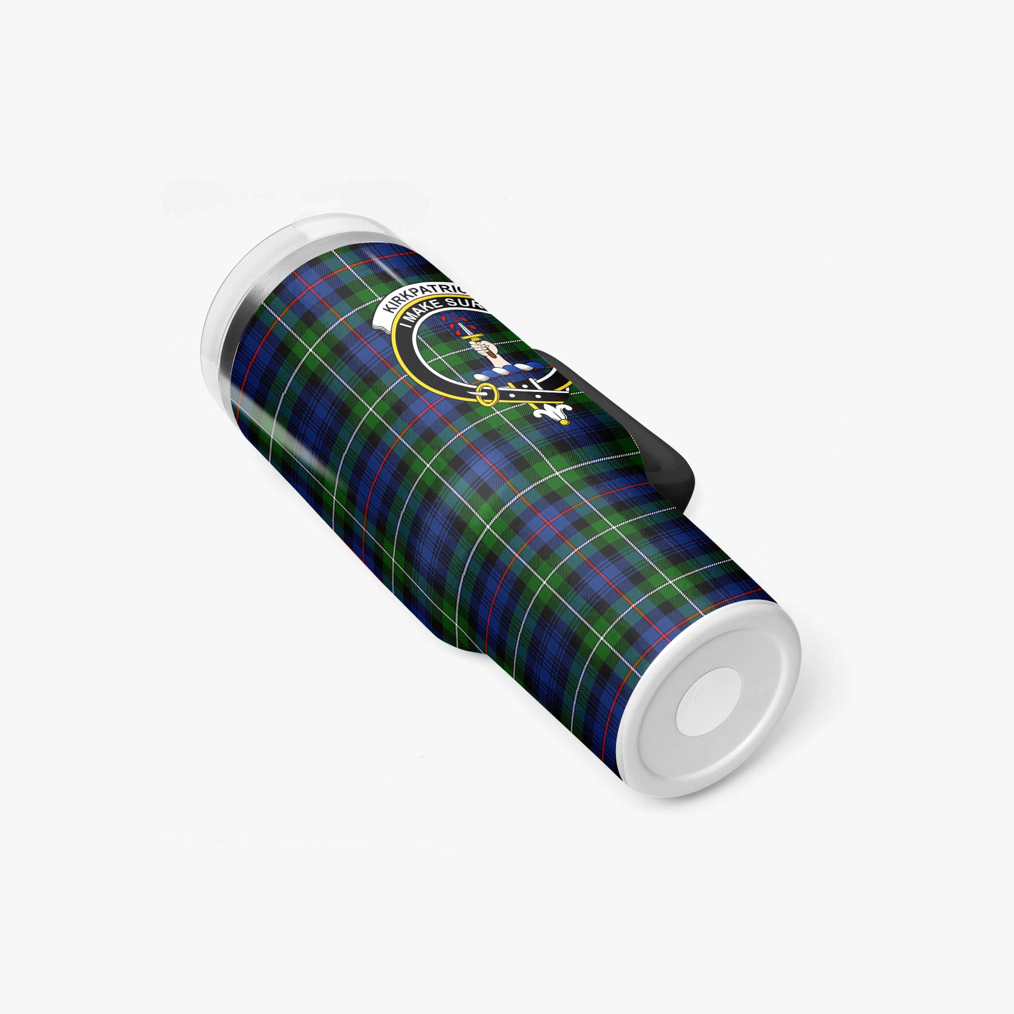 Kirkpatrick Tartan Crest 40 oz Insulated Tumbler with Handle
