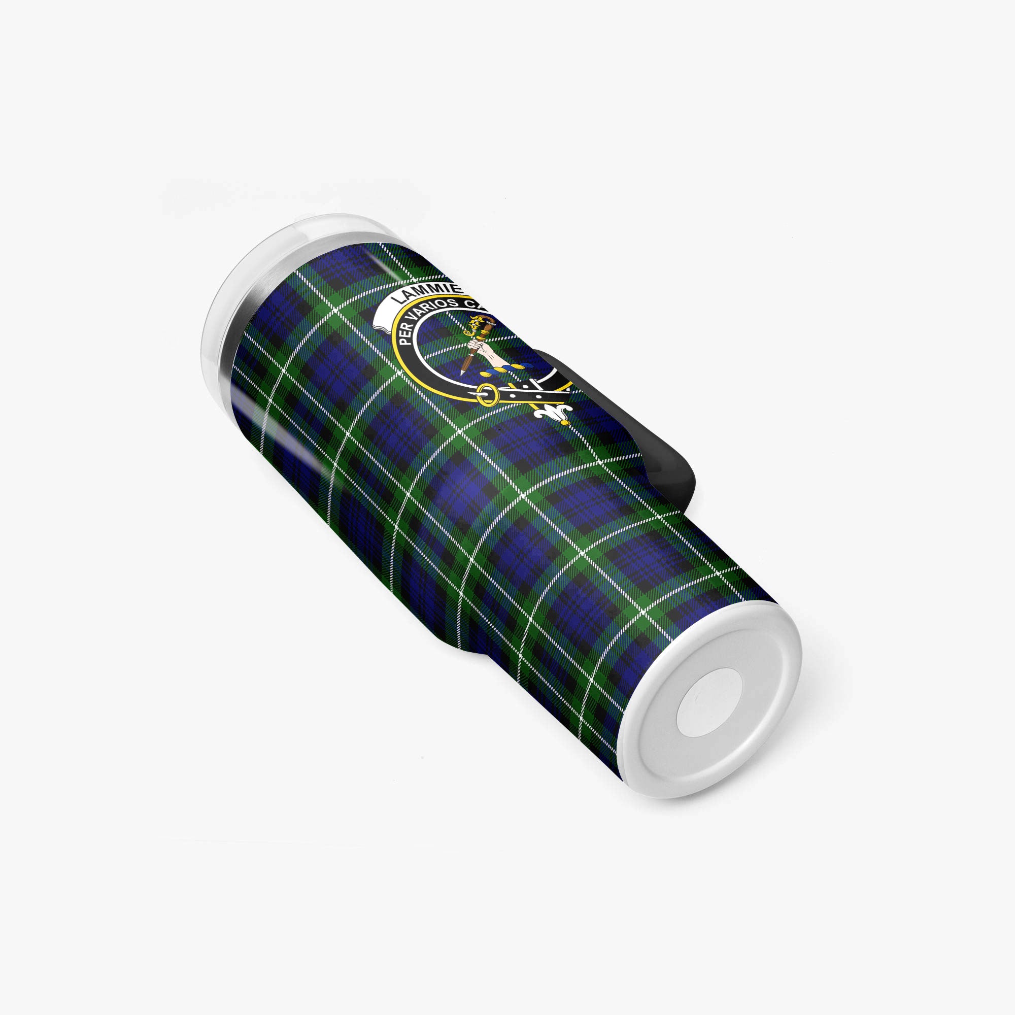 Lammie Tartan Crest 40 oz Insulated Tumbler with Handle
