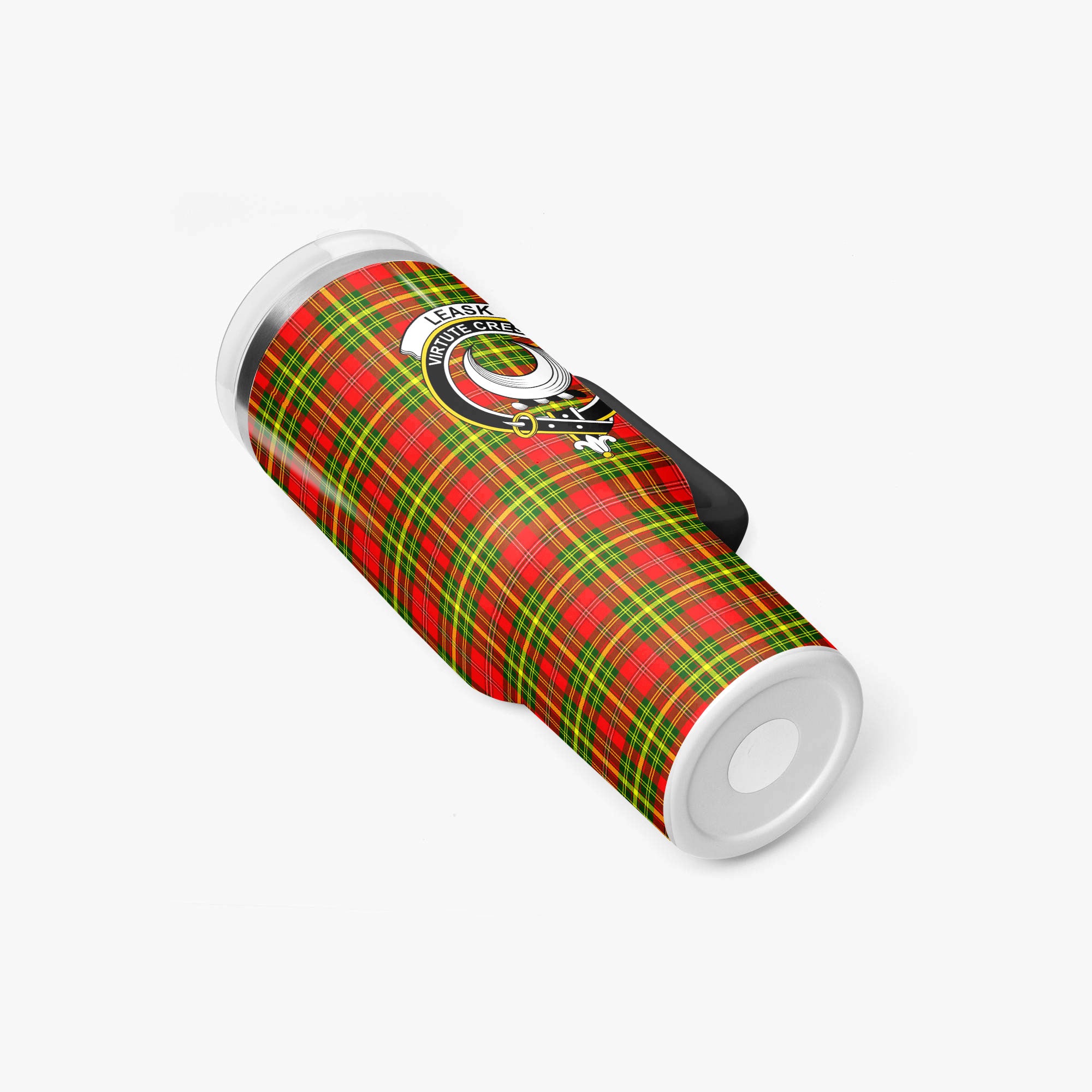 Leask Tartan Crest 40 oz Insulated Tumbler with Handle