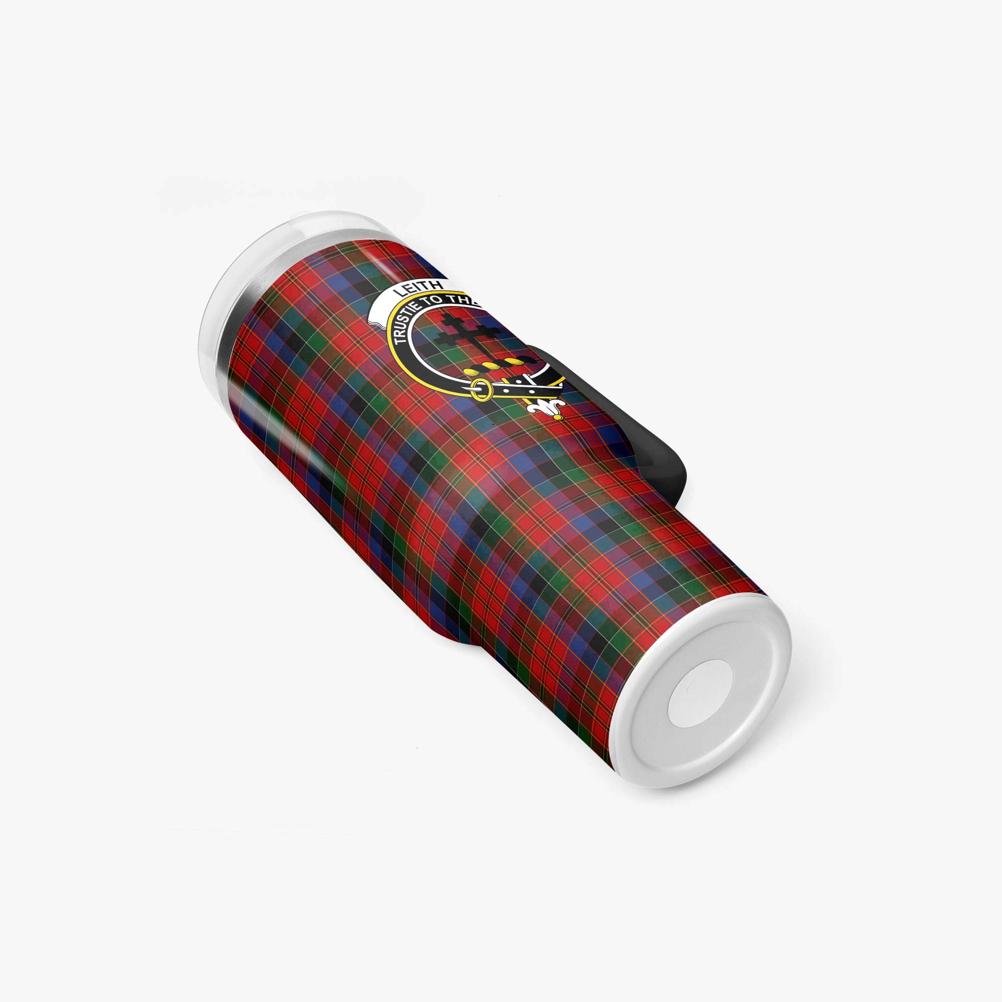 Leith Tartan Crest 40 oz Insulated Tumbler with Handle