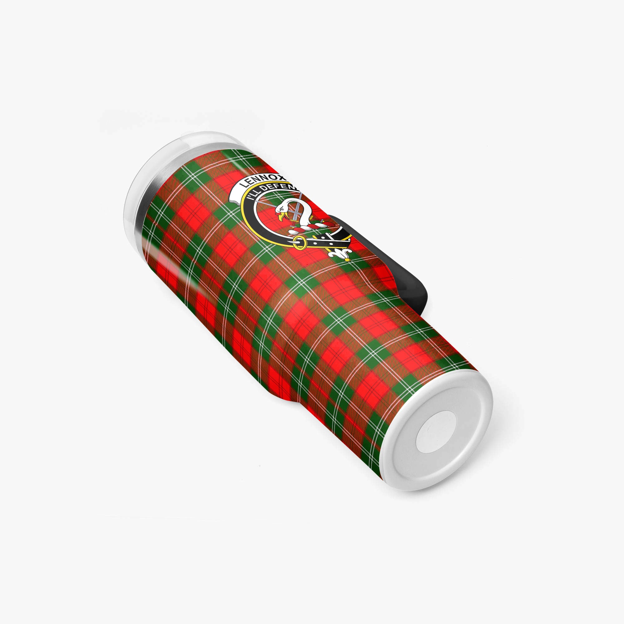 Lennox Tartan Crest 40 oz Insulated Tumbler with Handle