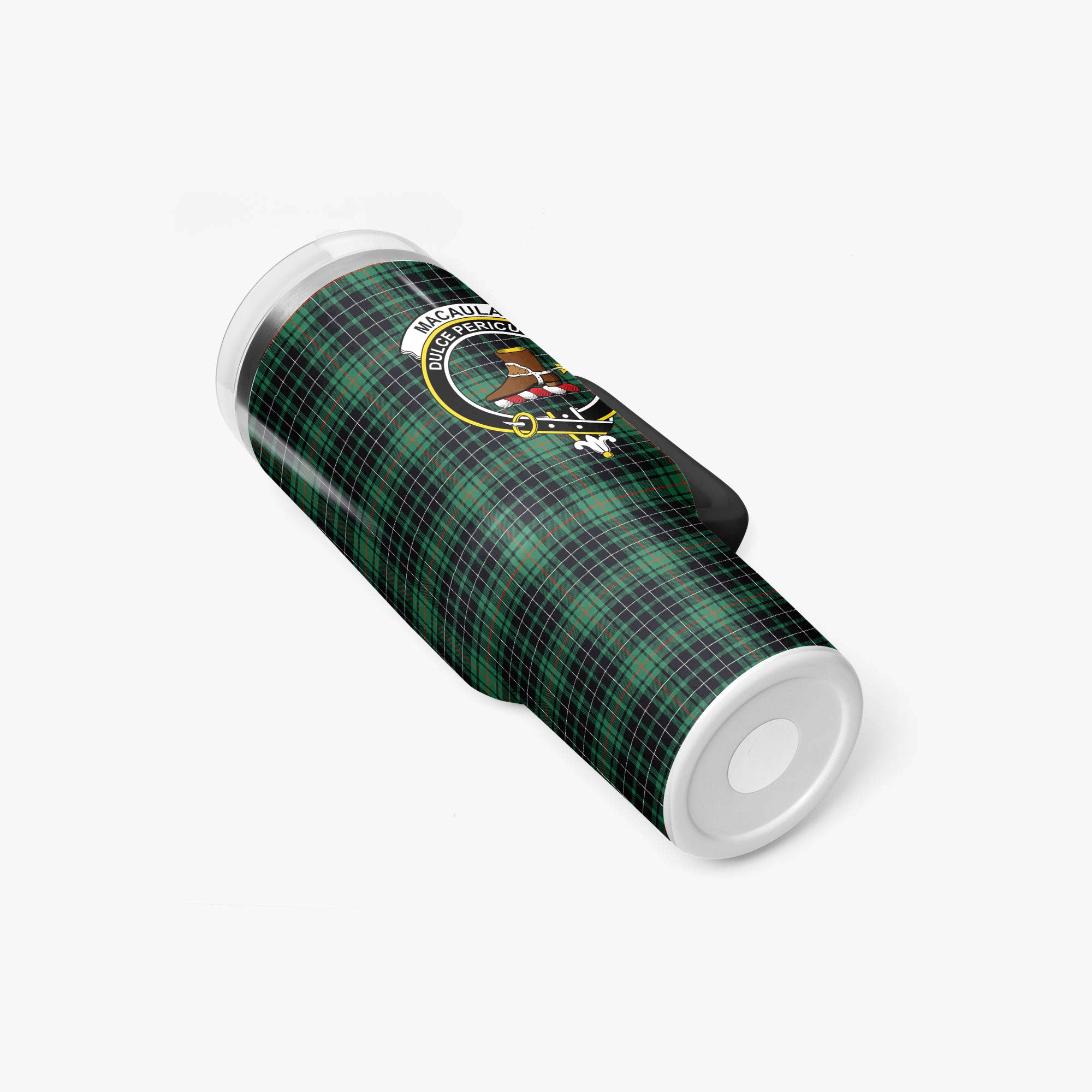 MacAulay Hunting Ancient Tartan Crest 40 oz Insulated Tumbler with Handle