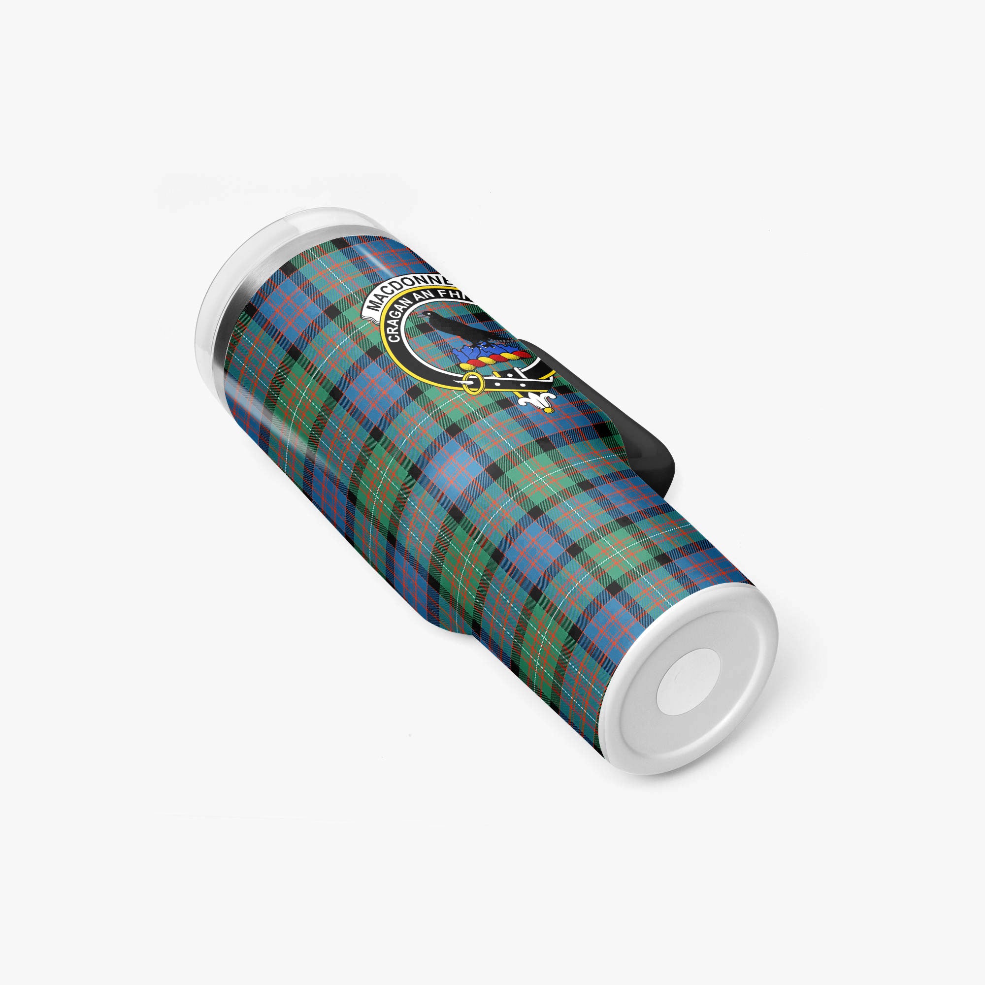 MacDonnell of Glengarry Ancient Tartan Crest 40 oz Insulated Tumbler with Handle