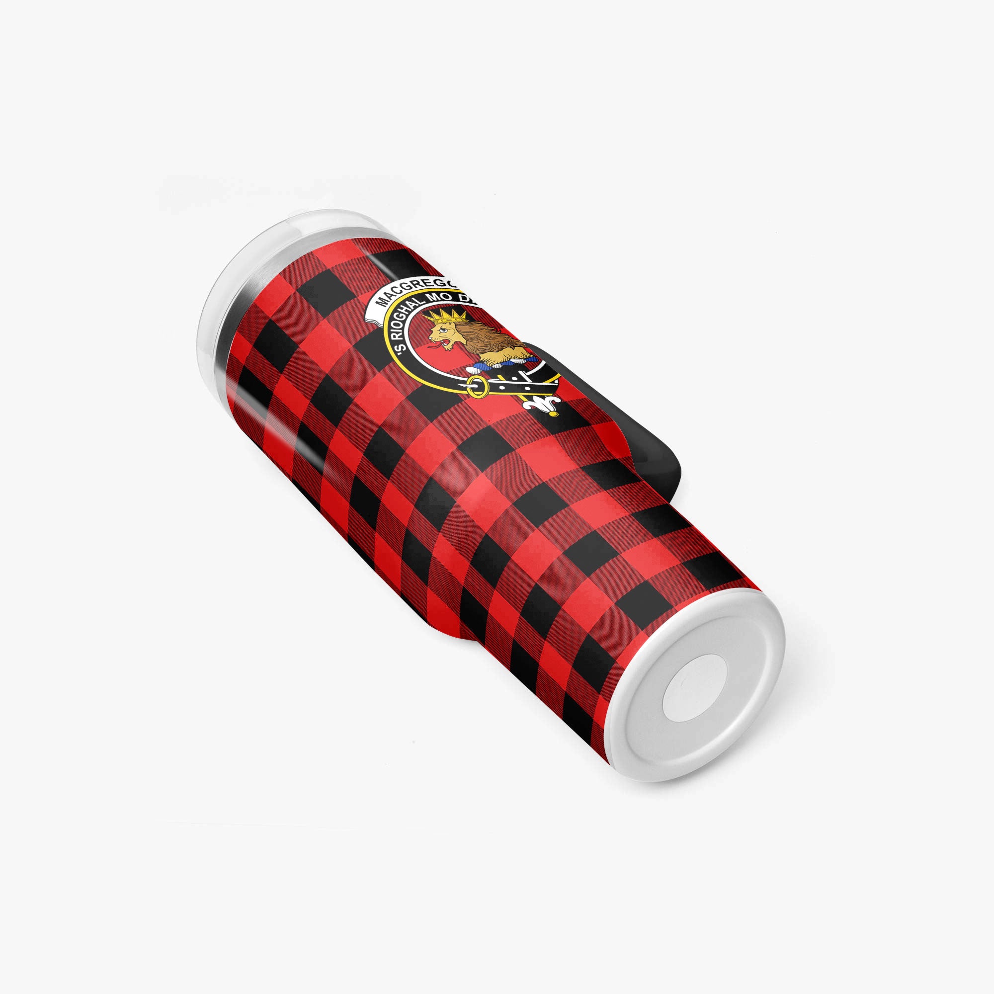 MacGregor Rob Roy Modern Tartan Crest 40 oz Insulated Tumbler with Handle