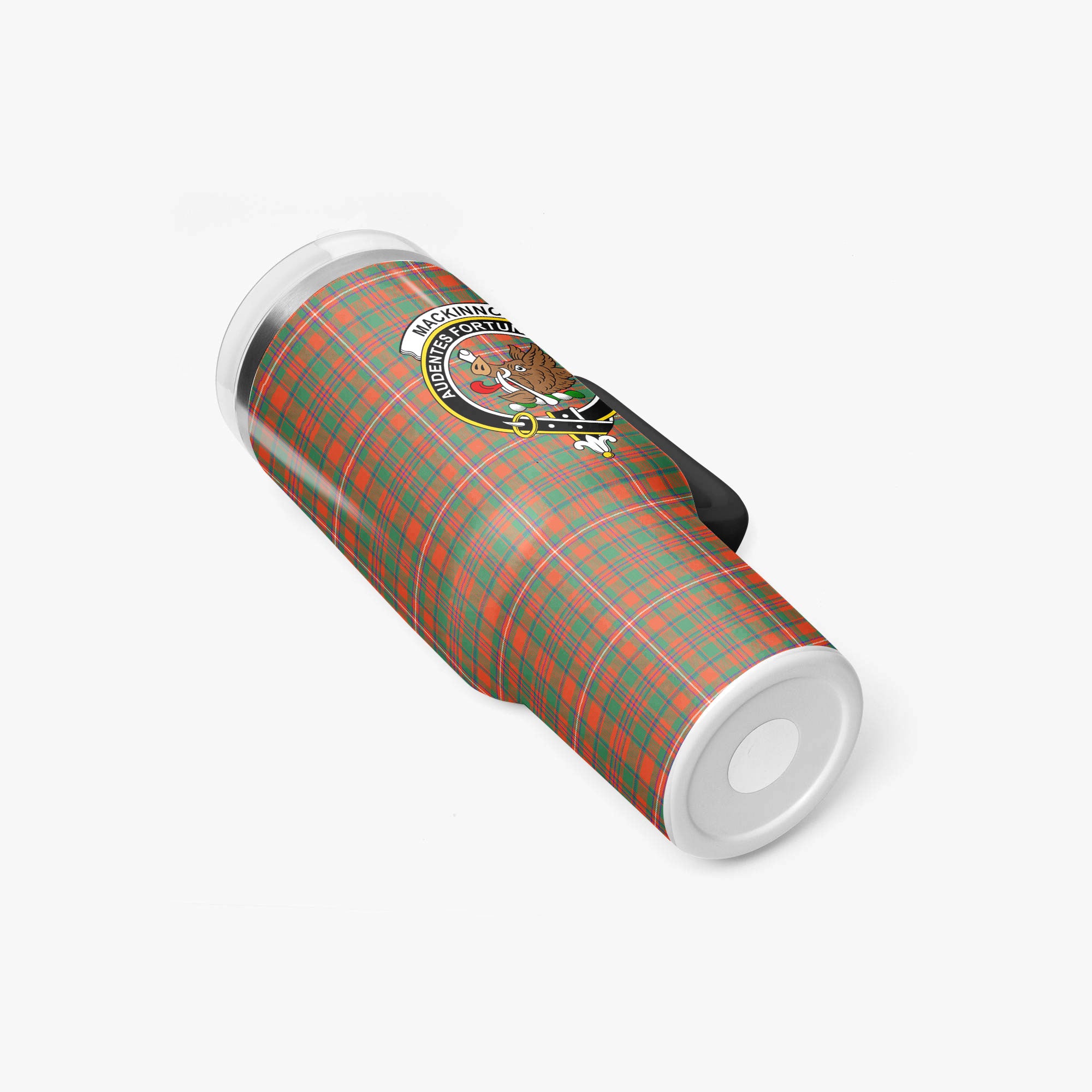 MacKinnon Ancient Tartan Crest 40 oz Insulated Tumbler with Handle