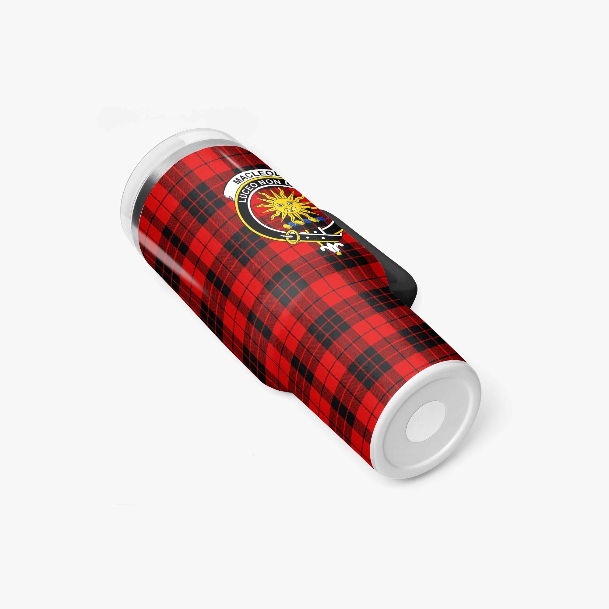 MacLeod of Raasay Tartan Crest 40 oz Insulated Tumbler with Handle