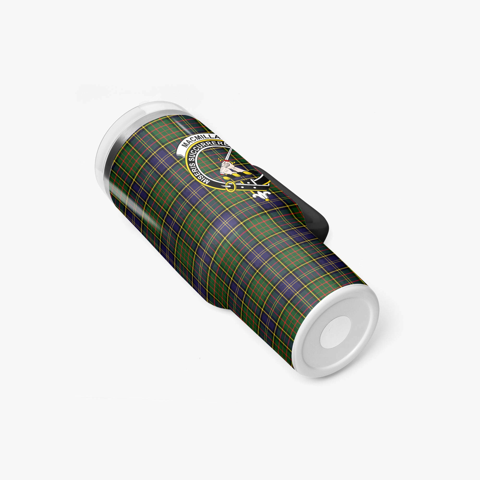 MacMillan Hunting Modern Tartan Crest 40 oz Insulated Tumbler with Handle