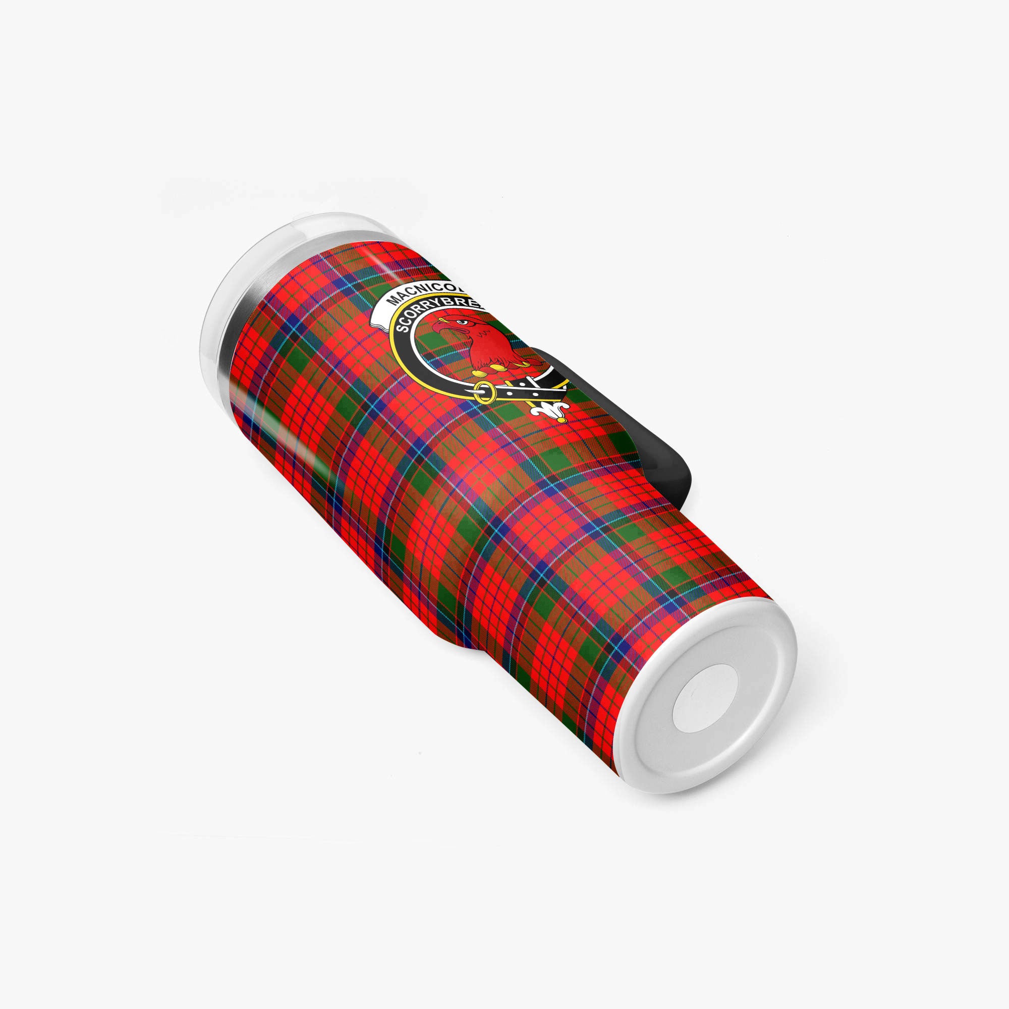 MacNicol (of Scorrybreac) Tartan Crest 40 oz Insulated Tumbler with Handle