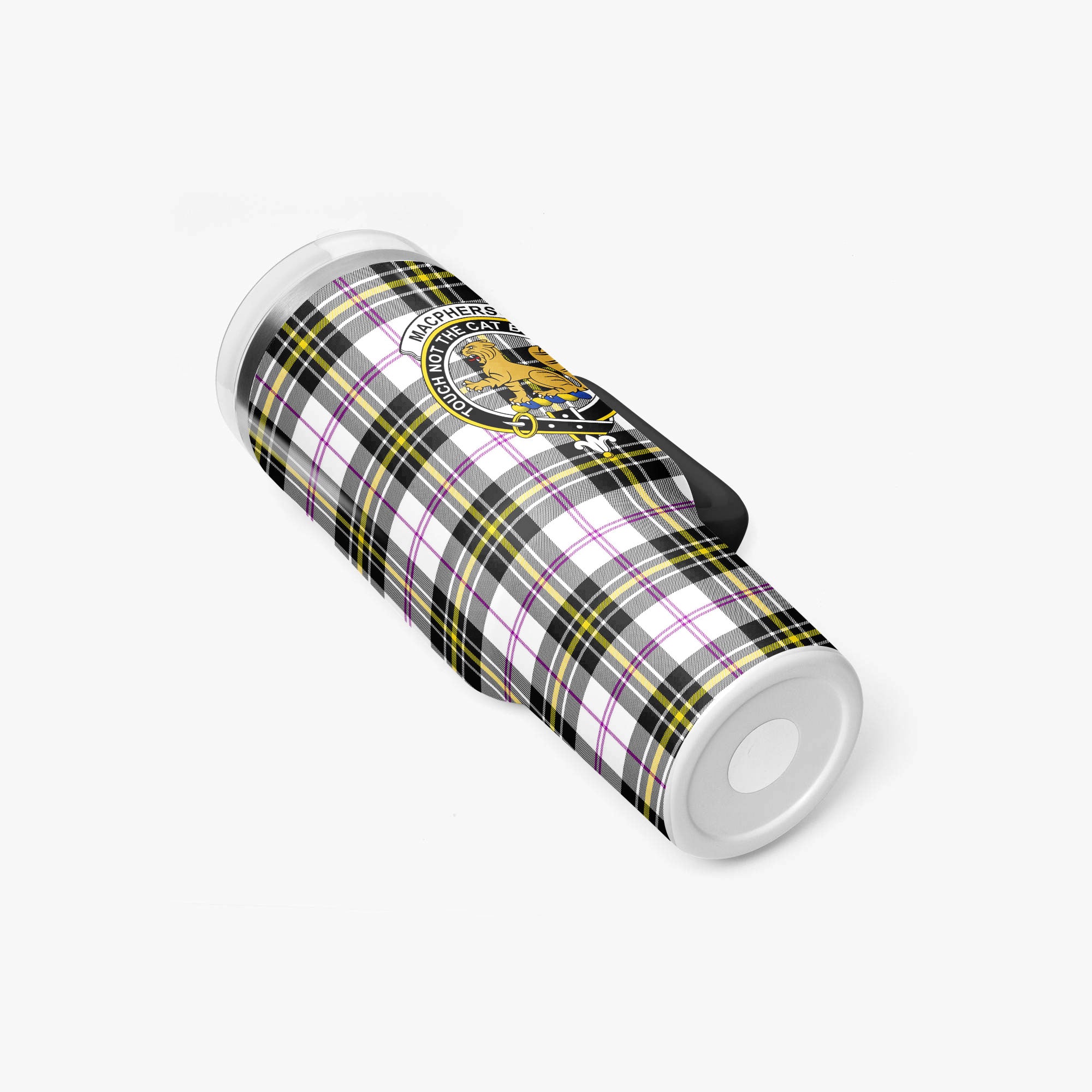 MacPherson Dress Modern Tartan Crest 40 oz Insulated Tumbler with Handle