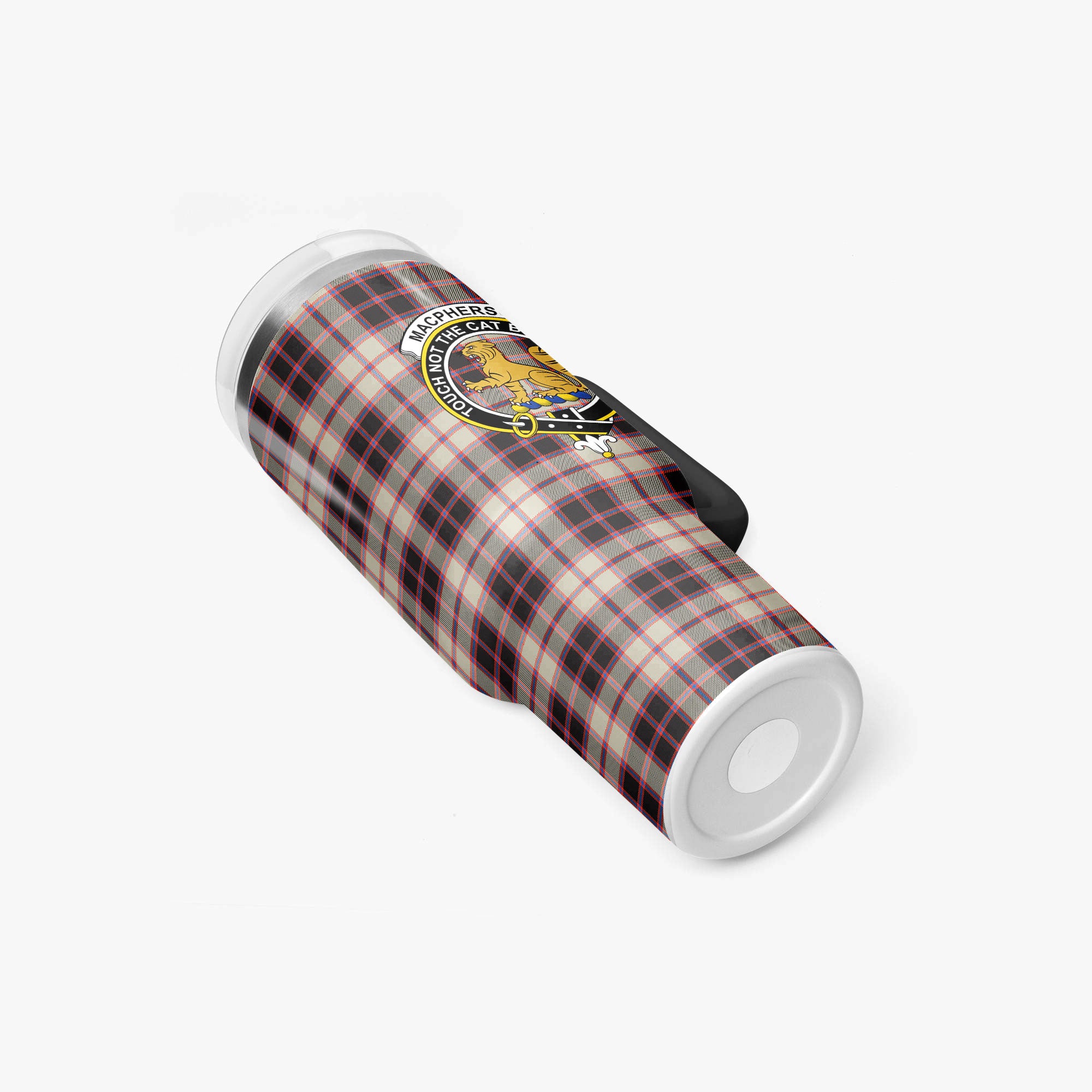 MacPherson Hunting Ancient Tartan Crest 40 oz Insulated Tumbler with Handle