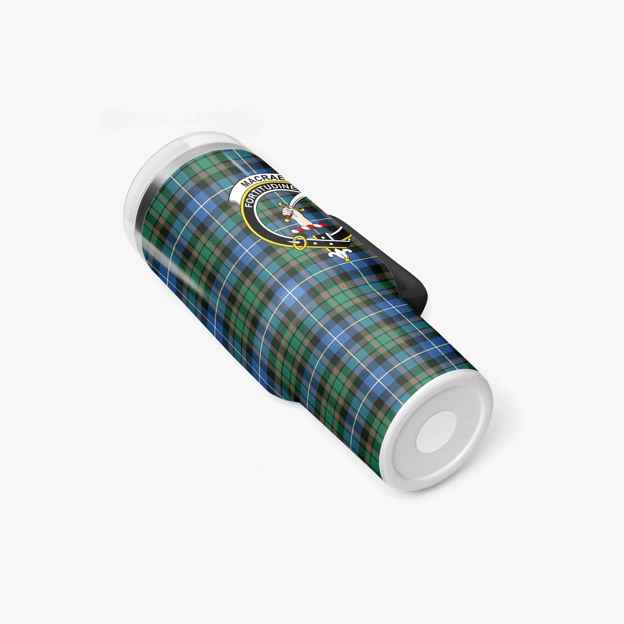MacRae Hunting Ancient Tartan Crest 40 oz Insulated Tumbler with Handle