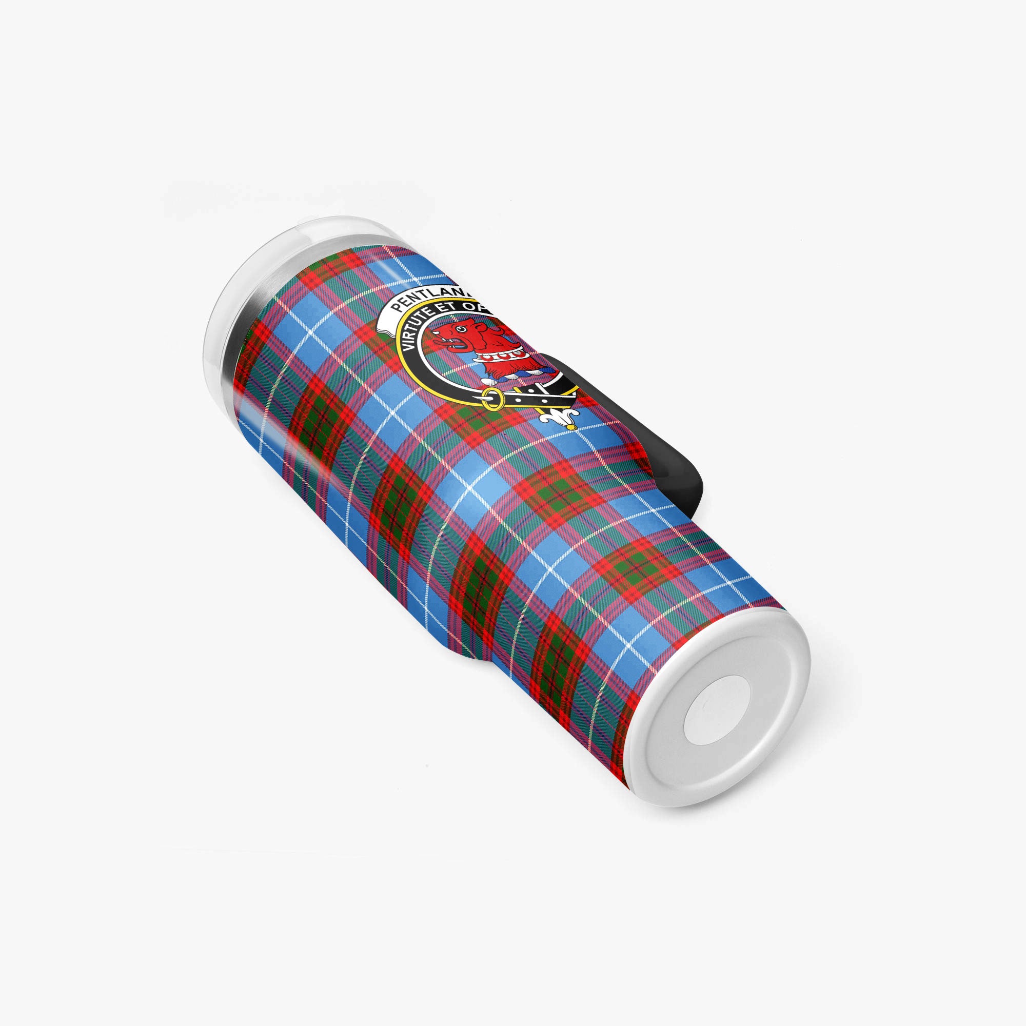 Pentland Tartan Crest 40 oz Insulated Tumbler with Handle