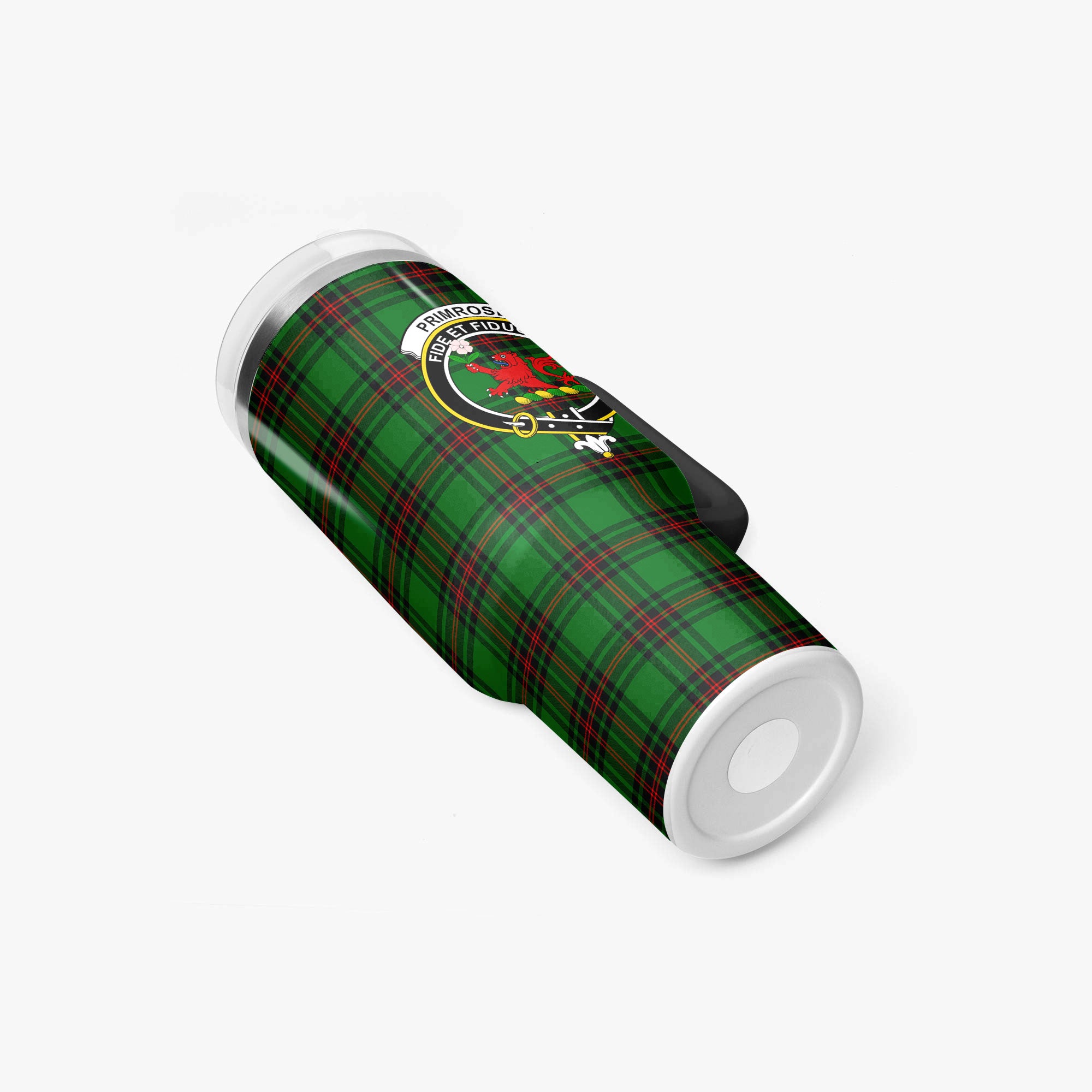 Primrose Tartan Crest 40 oz Insulated Tumbler with Handle
