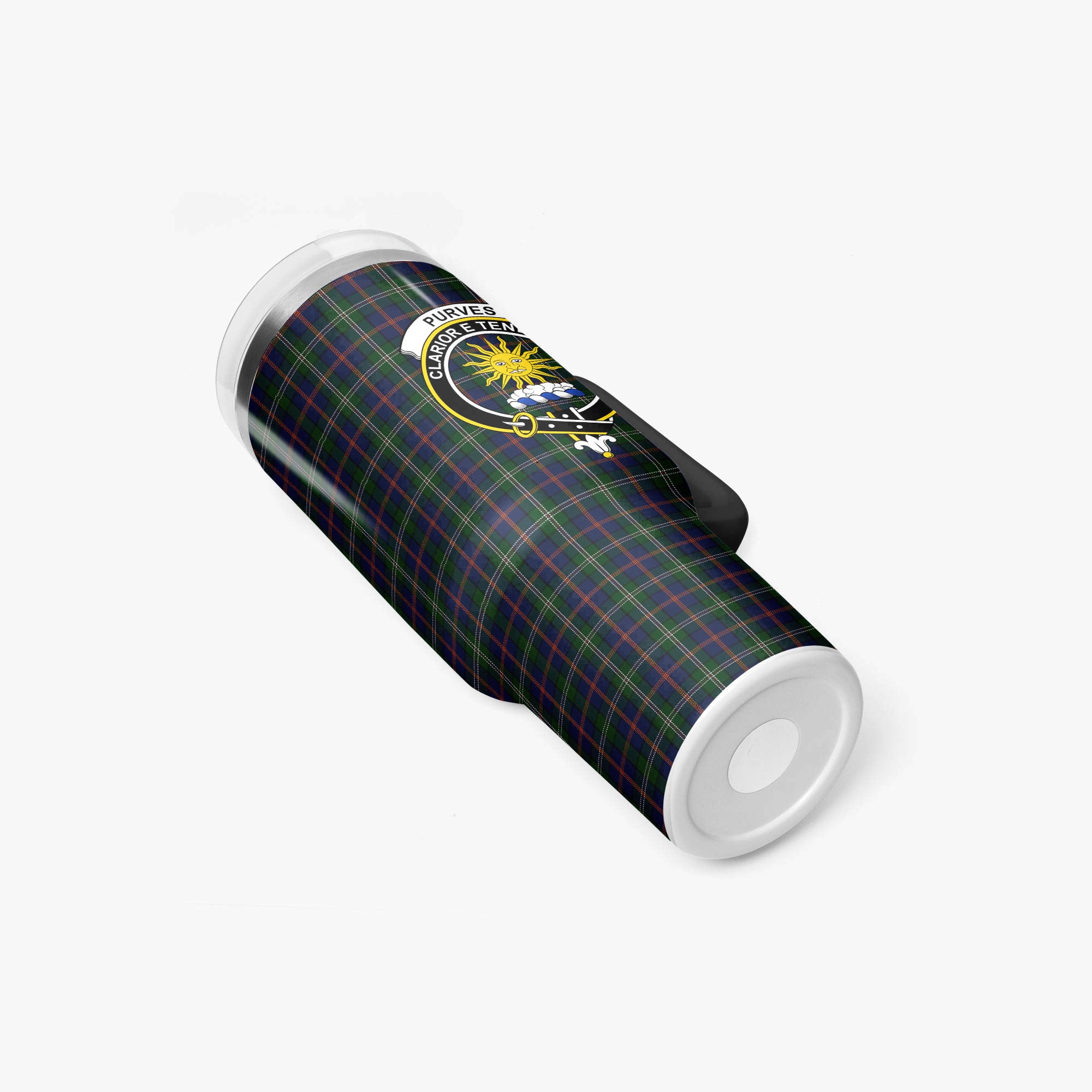 Purves Tartan Crest 40 oz Insulated Tumbler with Handle